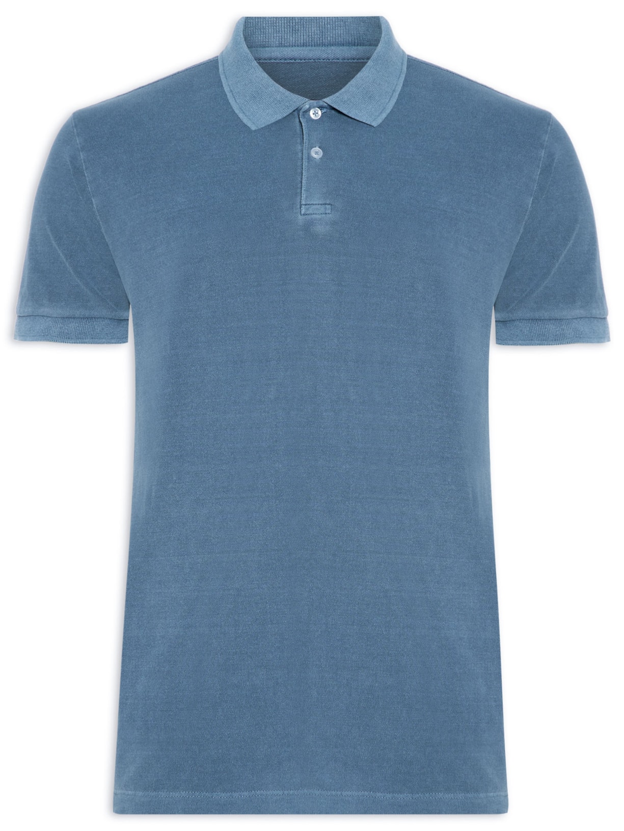 Polo Masculina Estonada - Azul