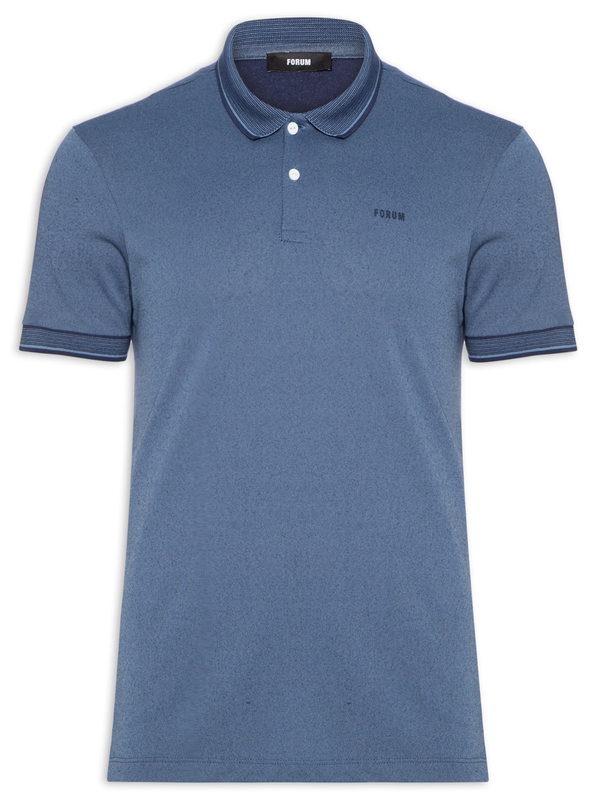 Polo Masculina Estonada - Azul