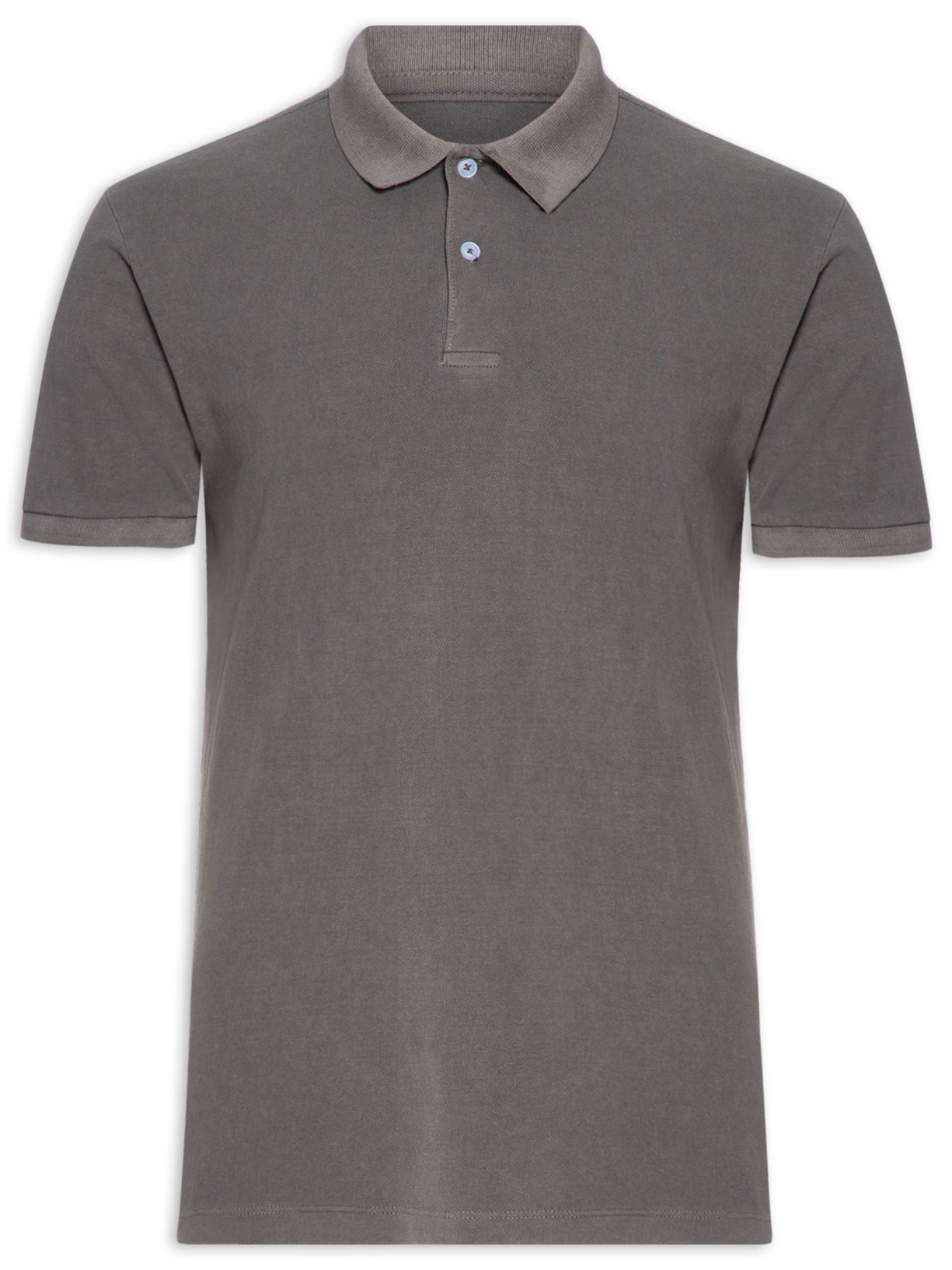 Polo Masculina Estonada - Cinza