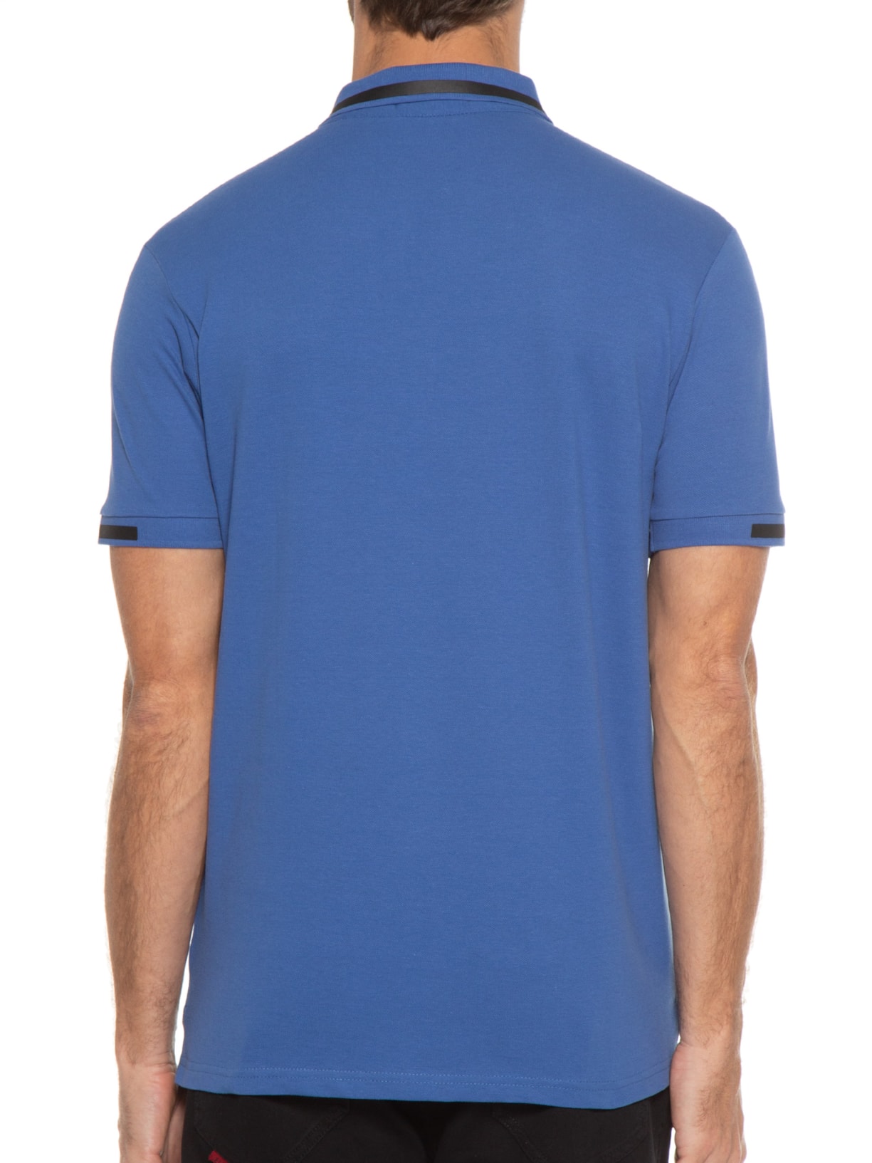 Polo Masculina Faixa Gola Azul '2 Essential