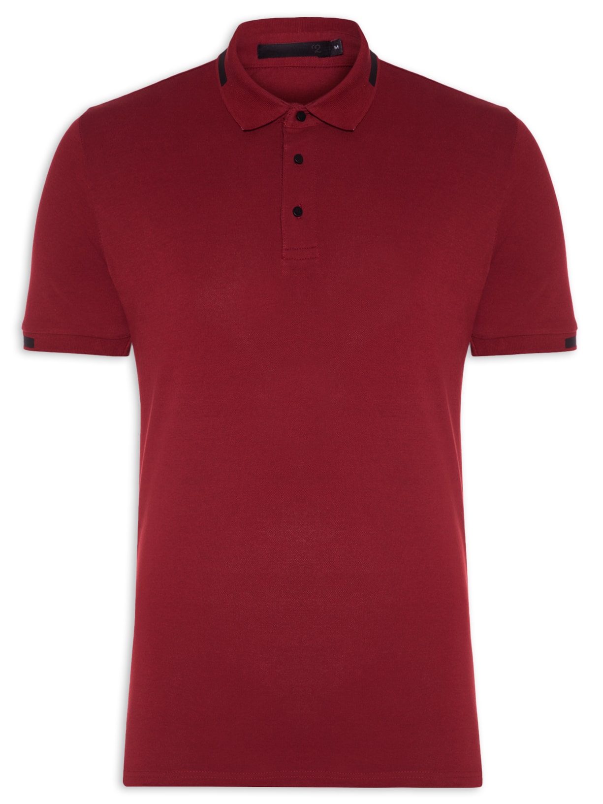 Polo Masculina Faixa Gola - Vinho