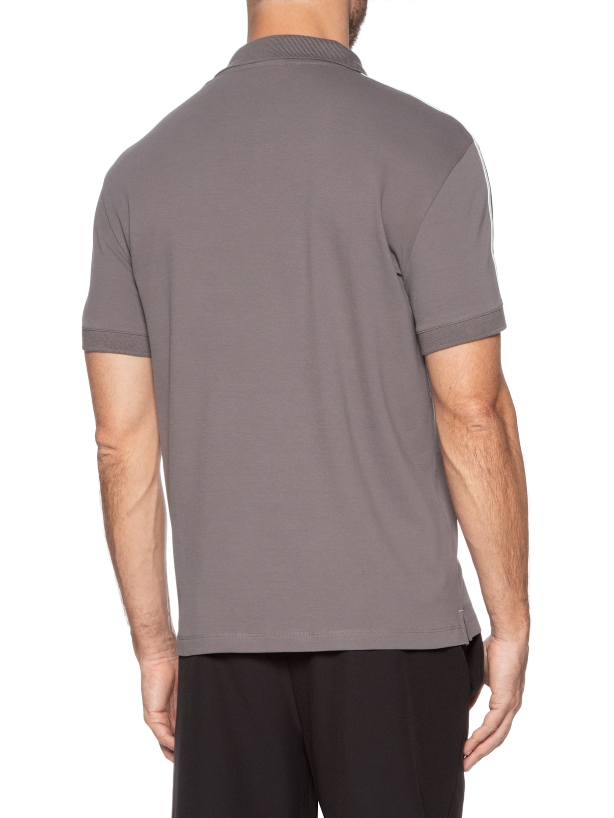 Polo Masculina Fit Signature Logo Cinza Armani Exchange