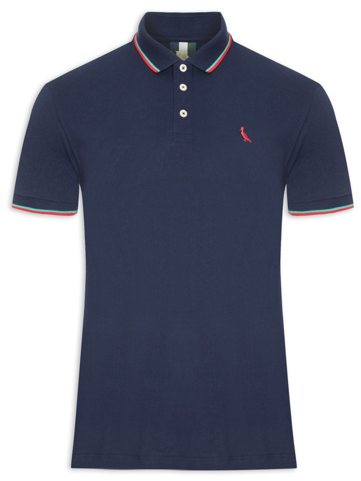 Polo Masculina Friso Duplo - Azul