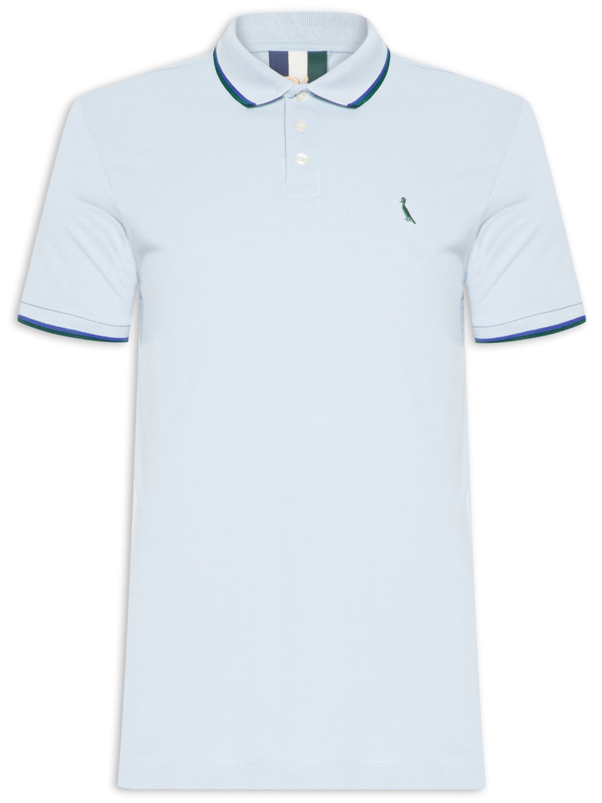Polo Masculina Friso Duplo - Azul