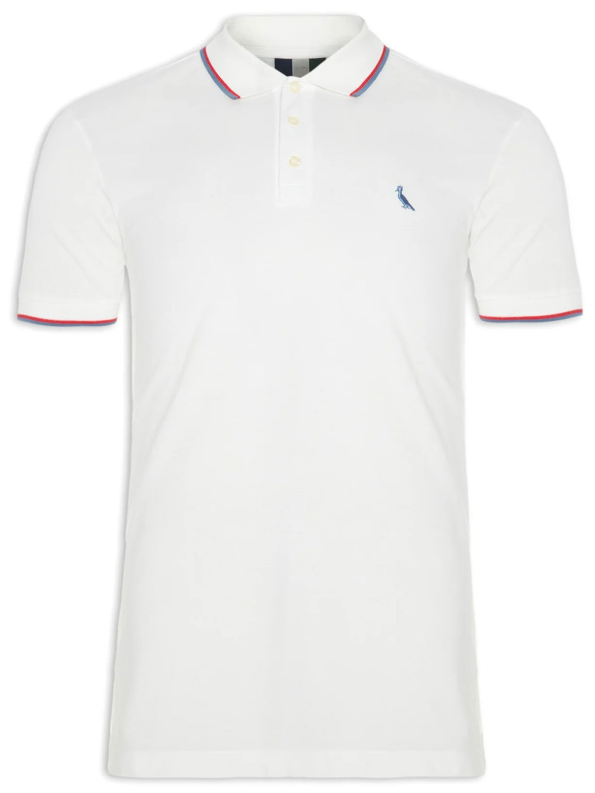 Polo Masculina Friso Duplo - Off White