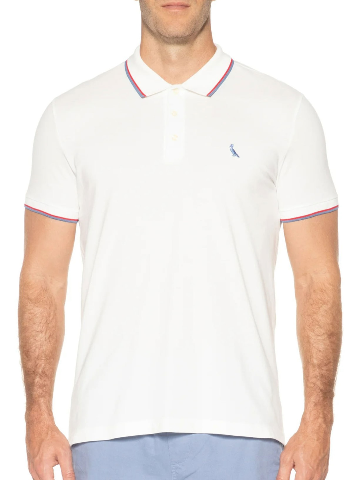 Polo Masculina Friso Duplo Off White Reserva