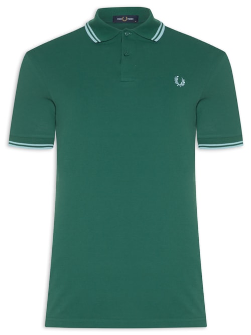 Polo Masculina Friso Duplo Regular Fit Em Piquet De Algodão – Verde