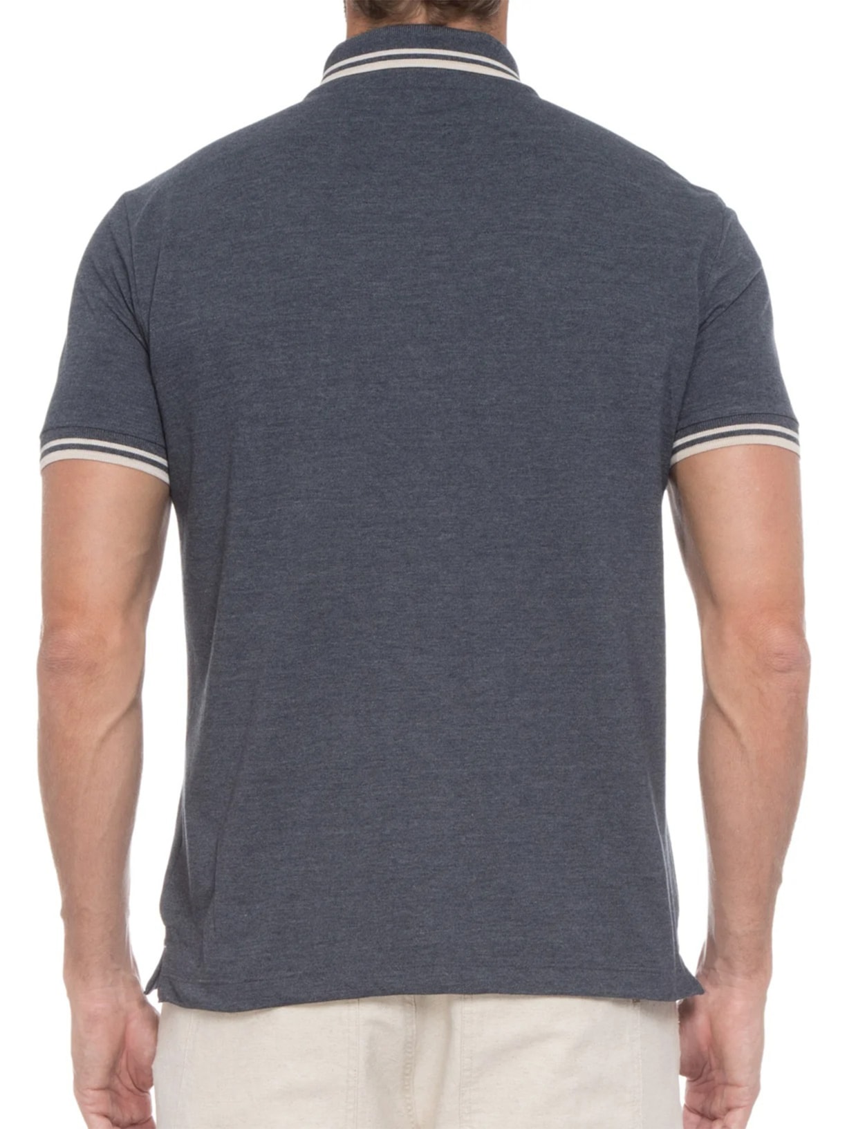 Polo Masculina Friso Rajado Azul Reserva