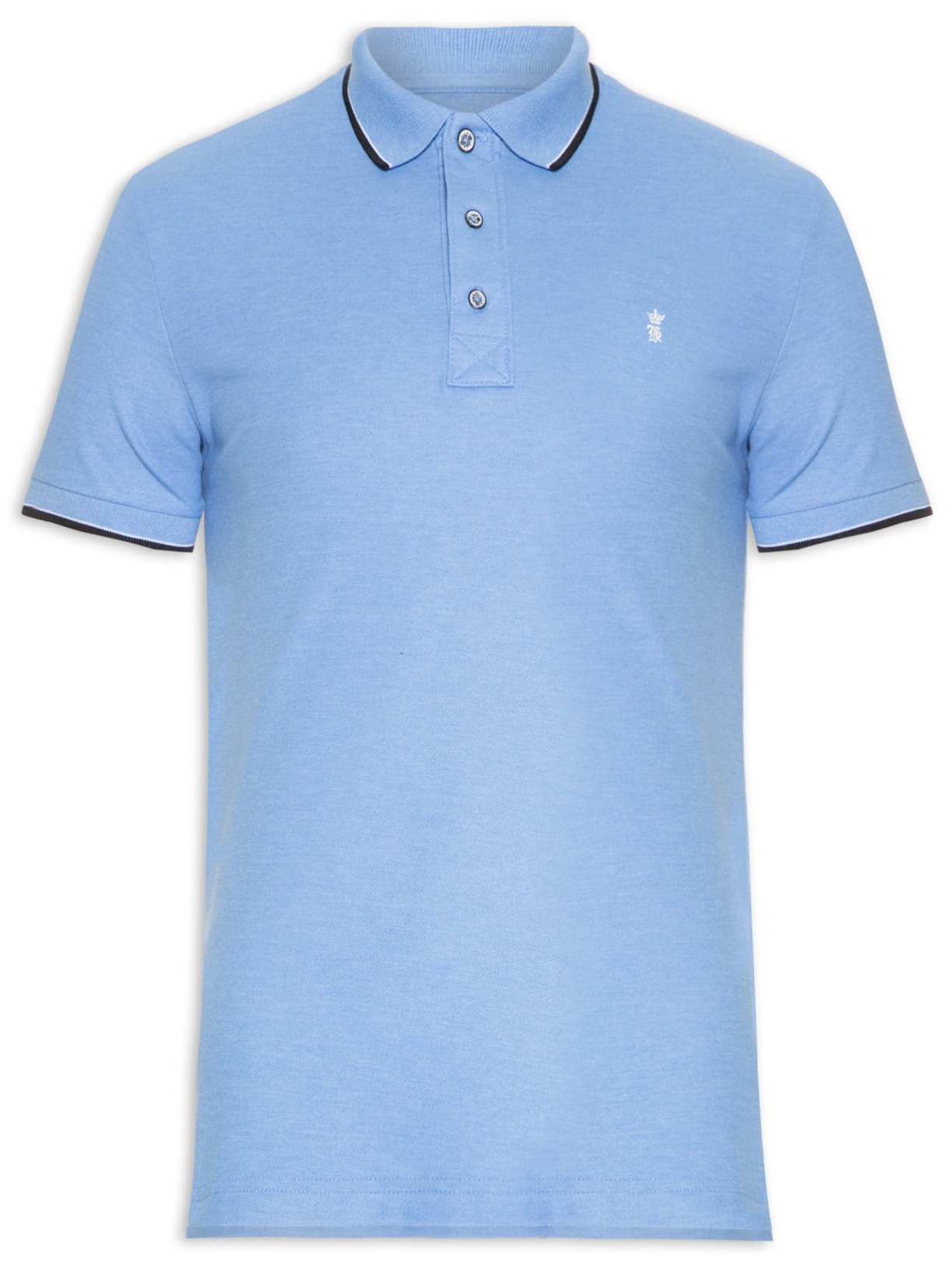 Polo Masculina Frisos Azul Sergio K
