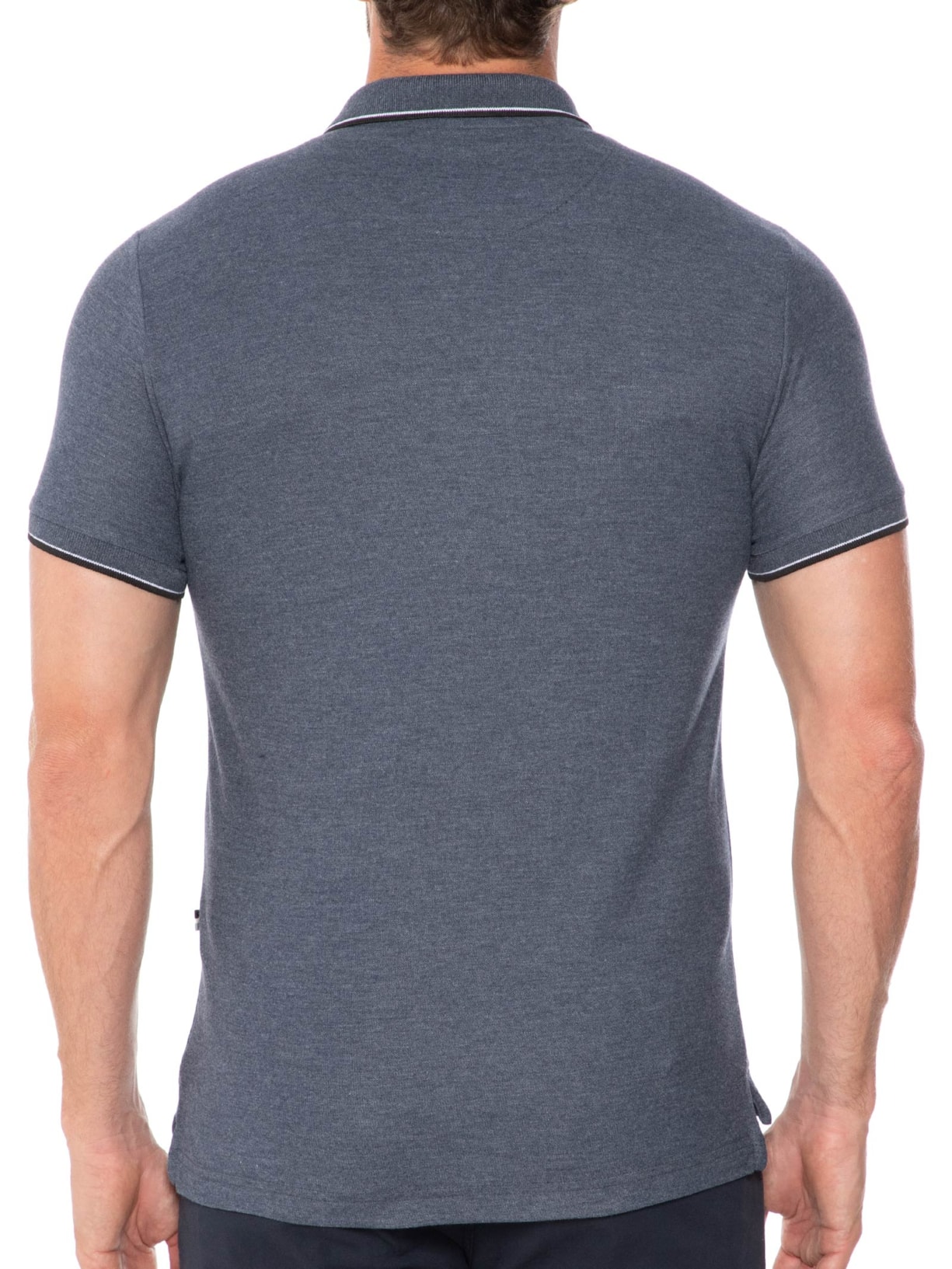 Polo Masculina Frisos Azul Sergio K