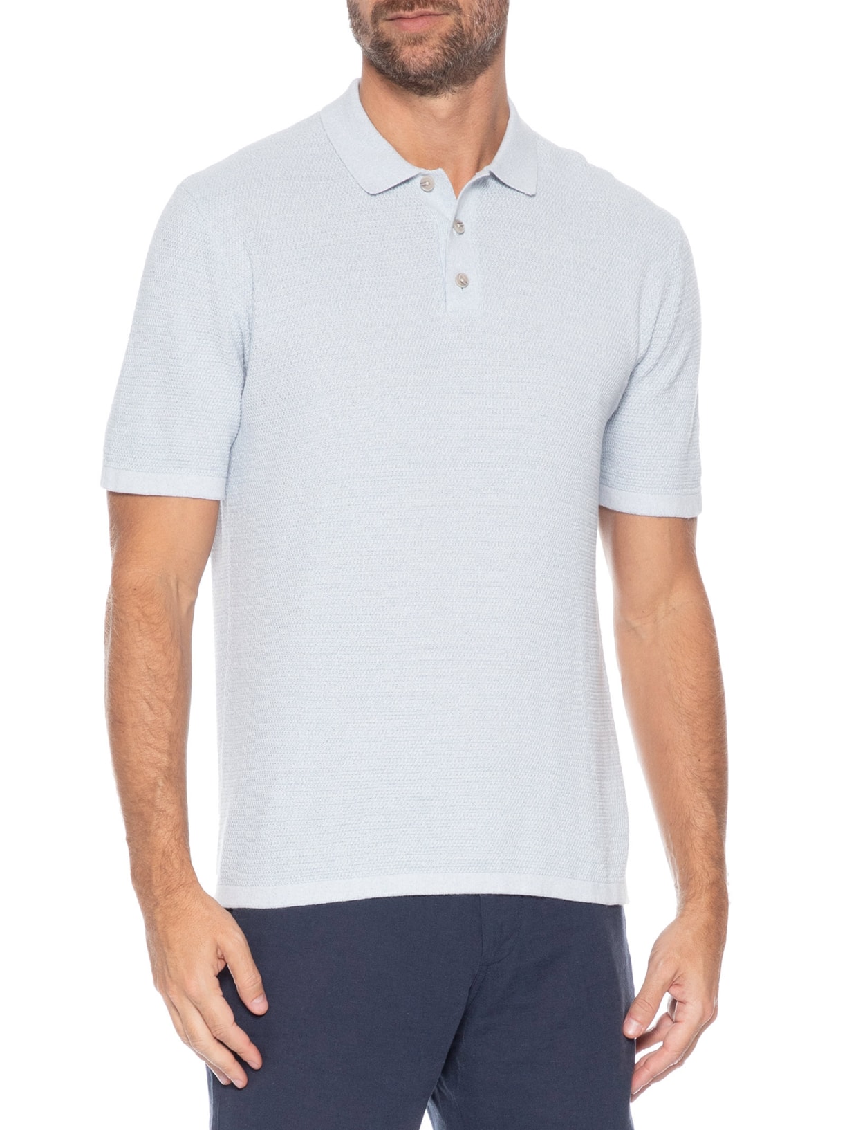 Polo Masculina George Algodão Orgânico Azul Jack & Jones