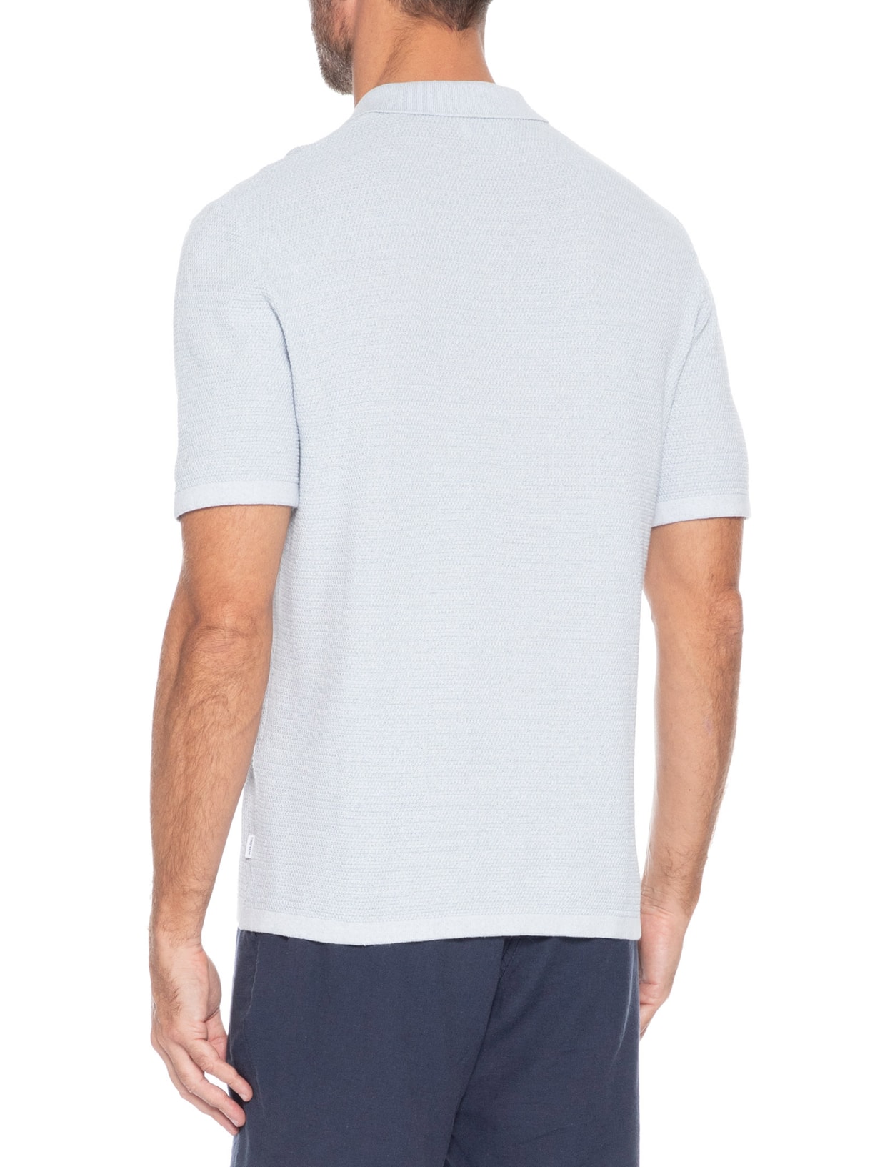 Polo Masculina George Algodão Orgânico Azul Jack & Jones
