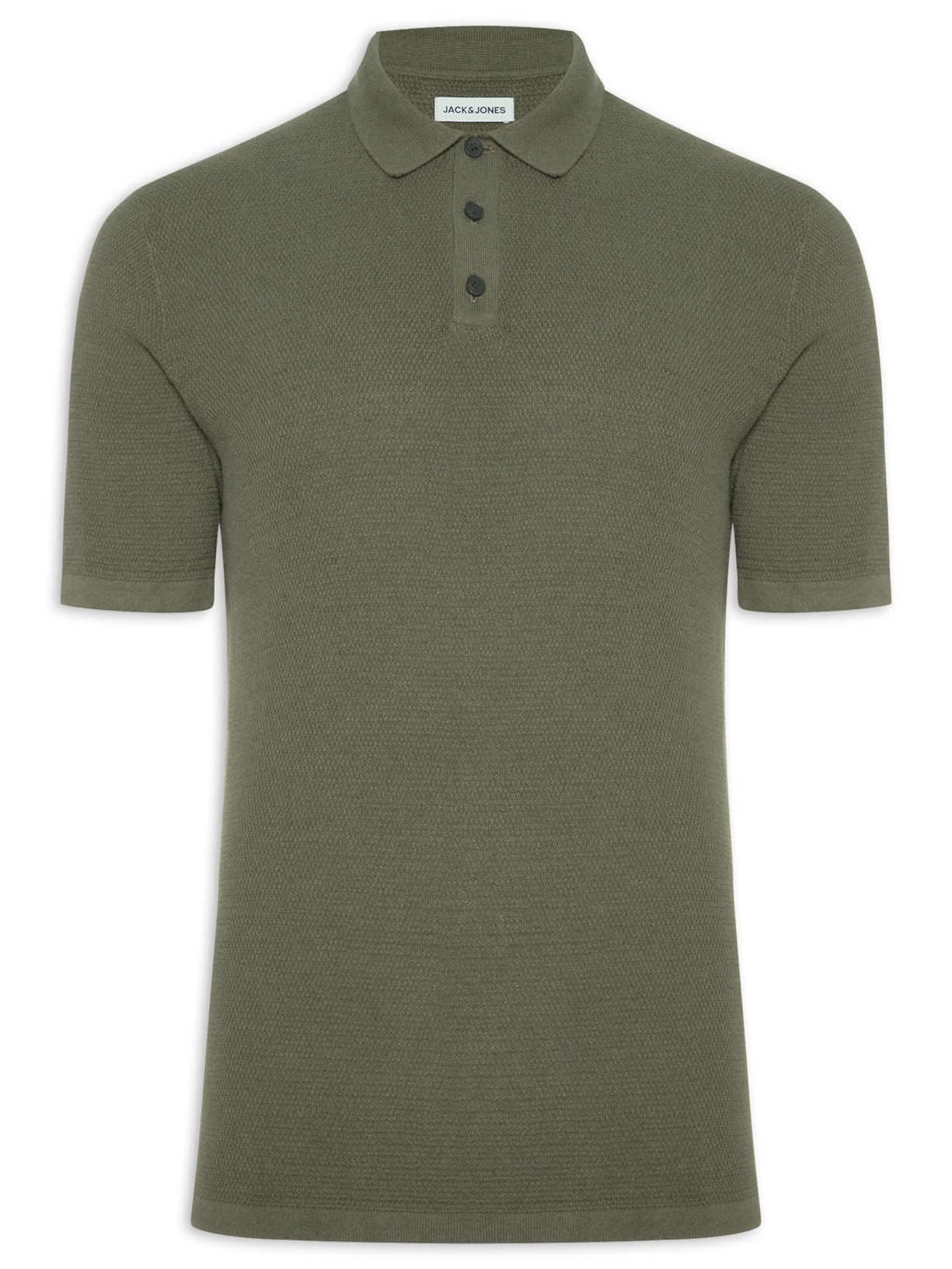 Polo Masculina George Algodão Orgânico Verde Jack & Jones