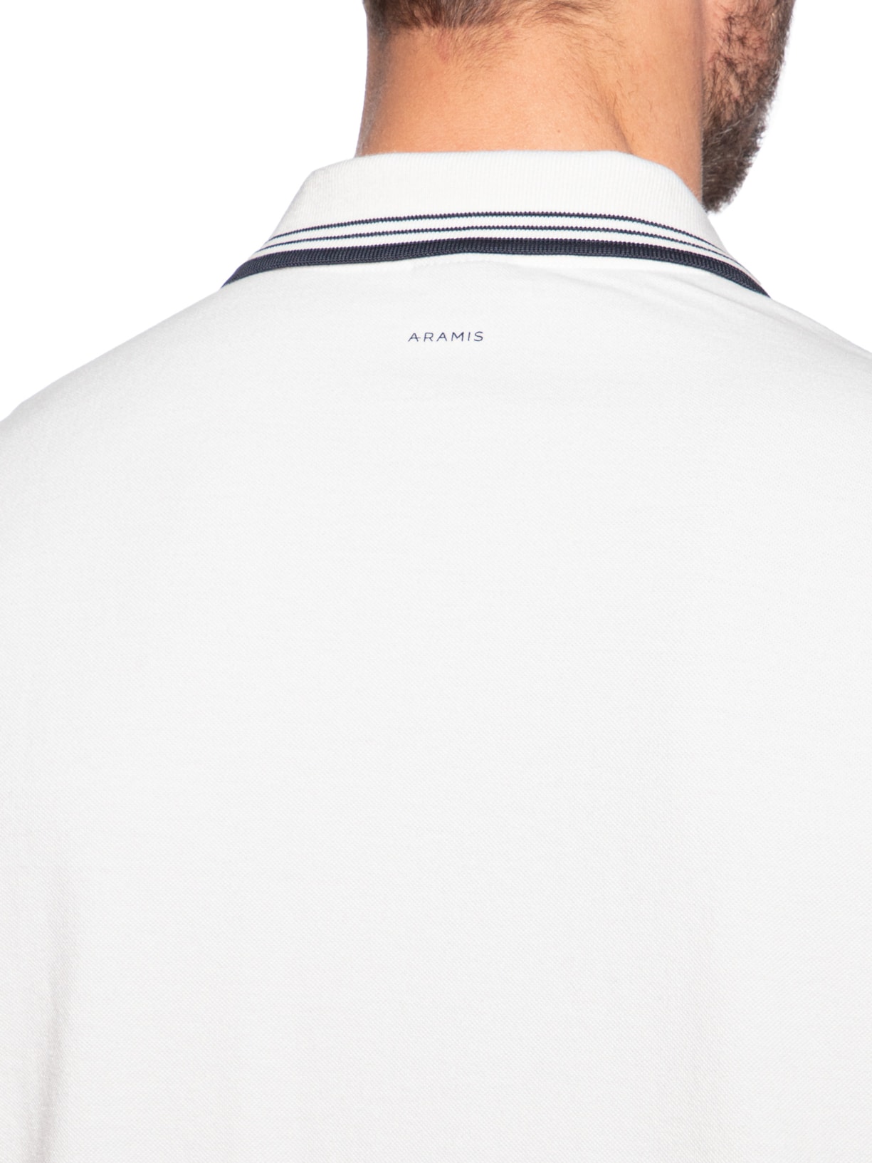 Polo Masculina Gola Friso Gola V Branco Aramis