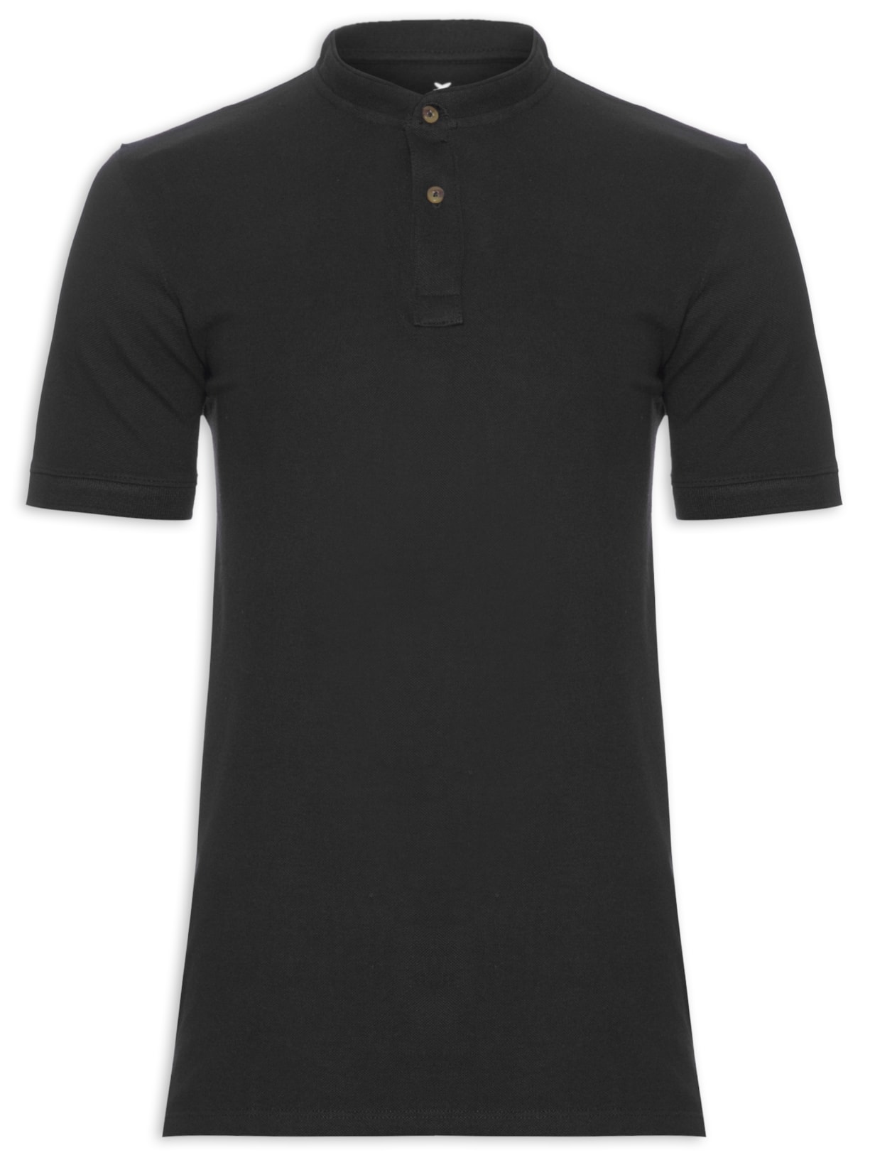 Polo Masculina Gola Padre - Preto