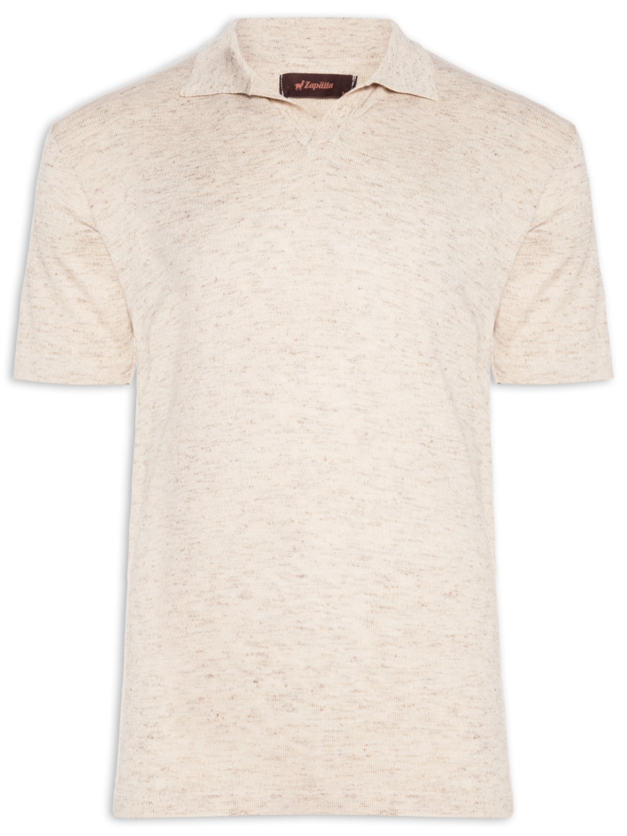 Polo Masculina Gola V Tricot - Bege