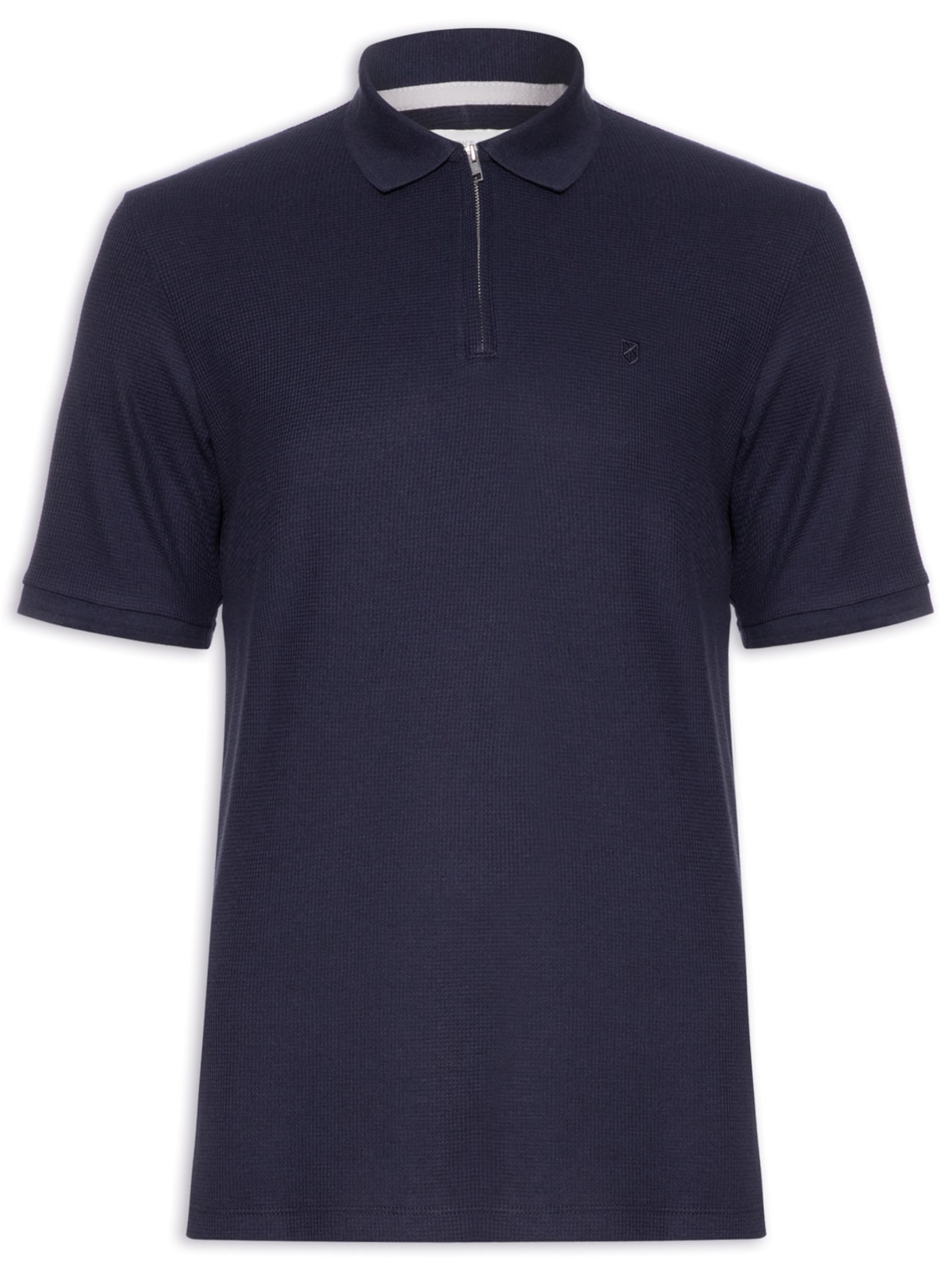 Polo Masculina Half Zíper - Azul