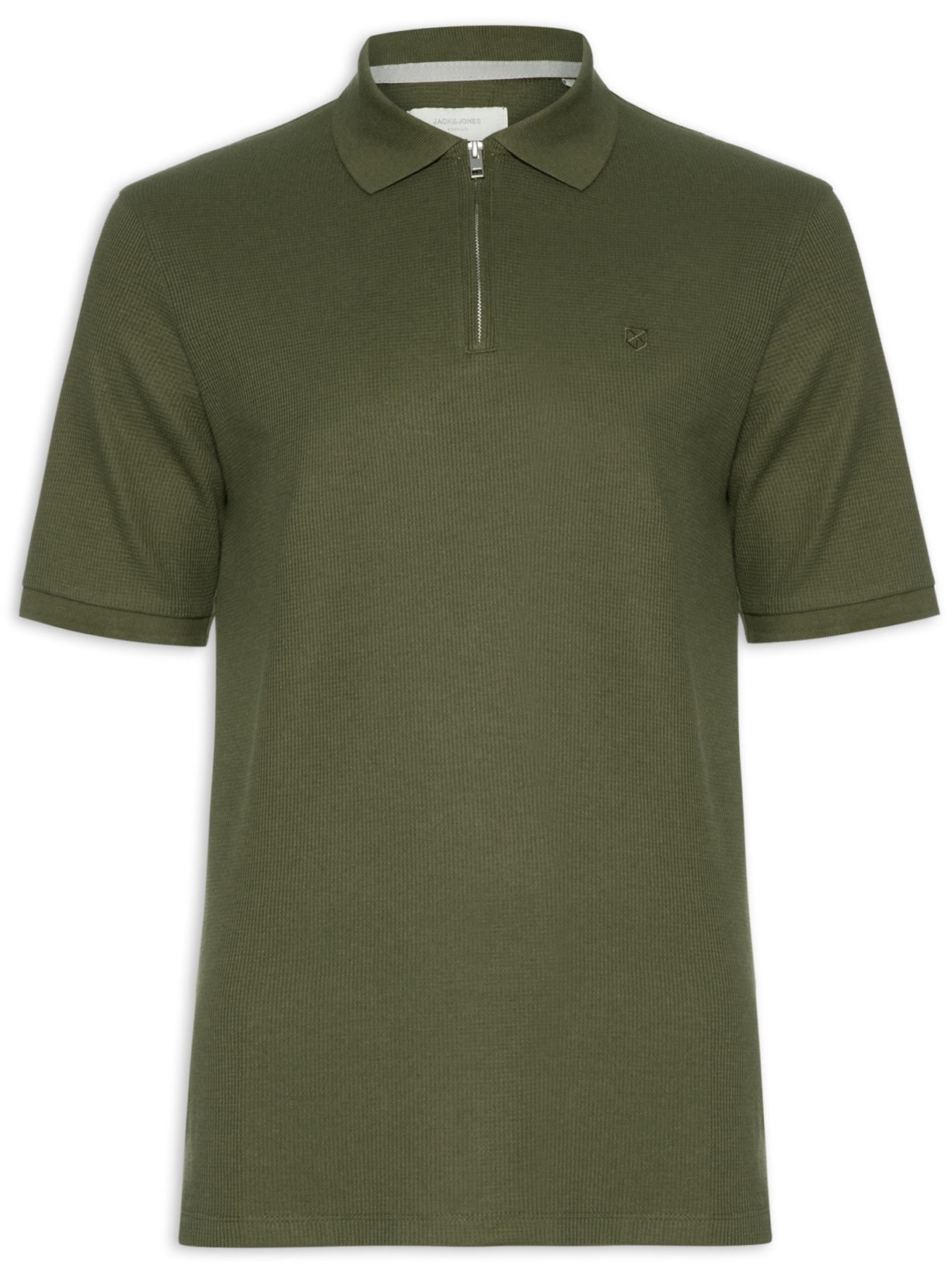Polo Masculina Half Zíper - Verde
