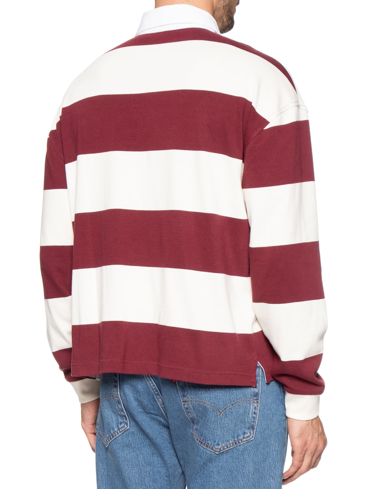 Polo Masculina Hudson Boxy Manga Longa Rubgby Vermelho Levi's