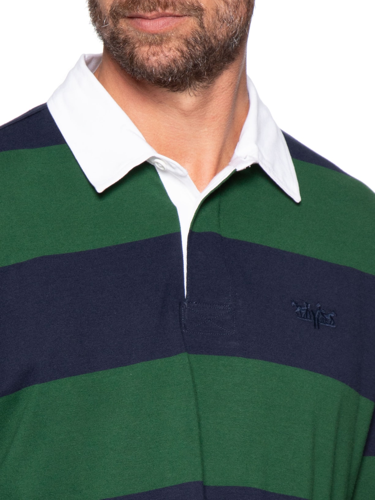 Polo Masculina Hudson Boxy Manga Longa Rugby Verde Levi's