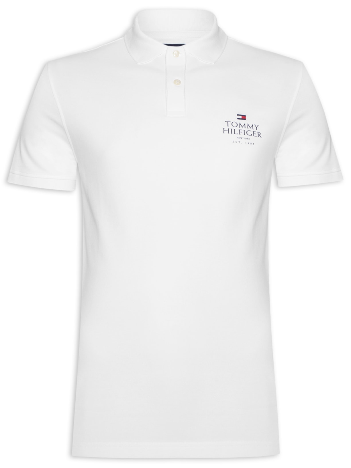 Polo Masculina Ic Stack Chest Regular - Branco