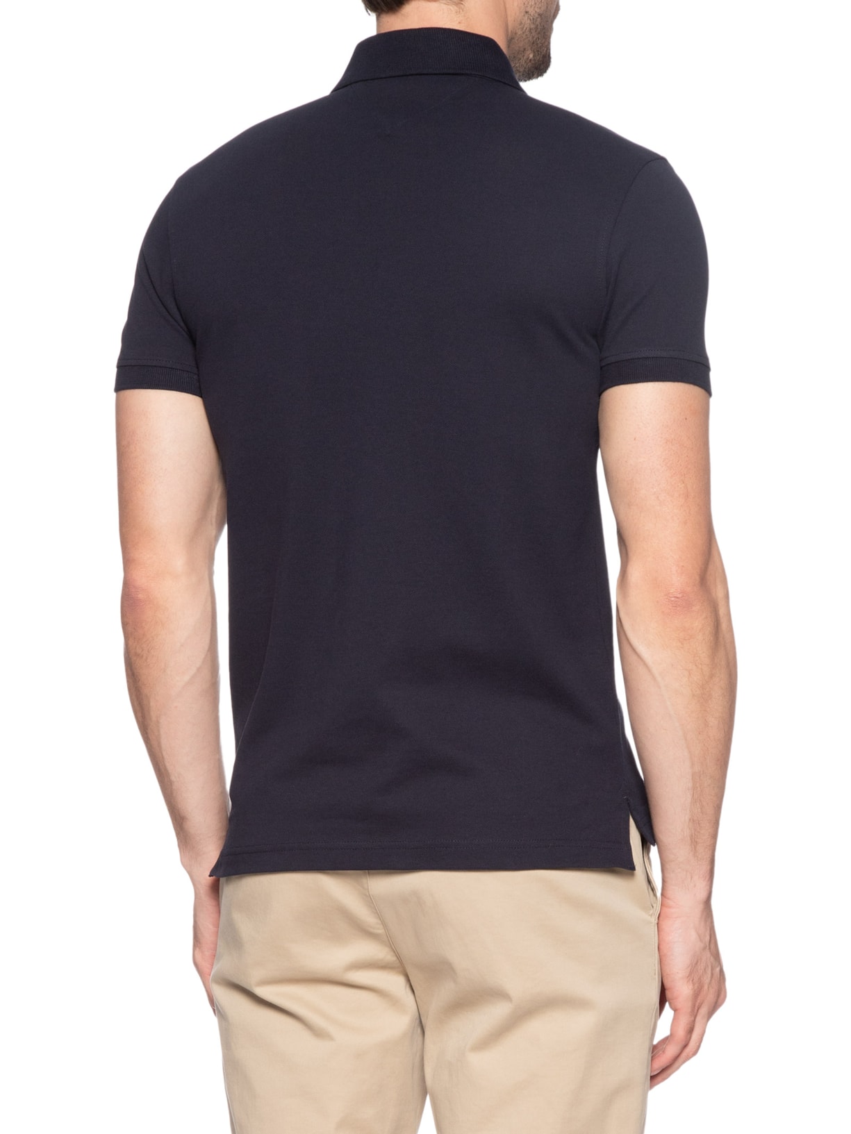 Polo Masculina Im 1985 Slim Fit Azul Tommy Hilfiger