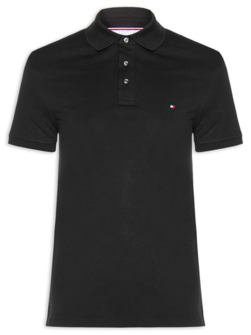 Polo Masculina Im 1985 Slim Fit - Preto