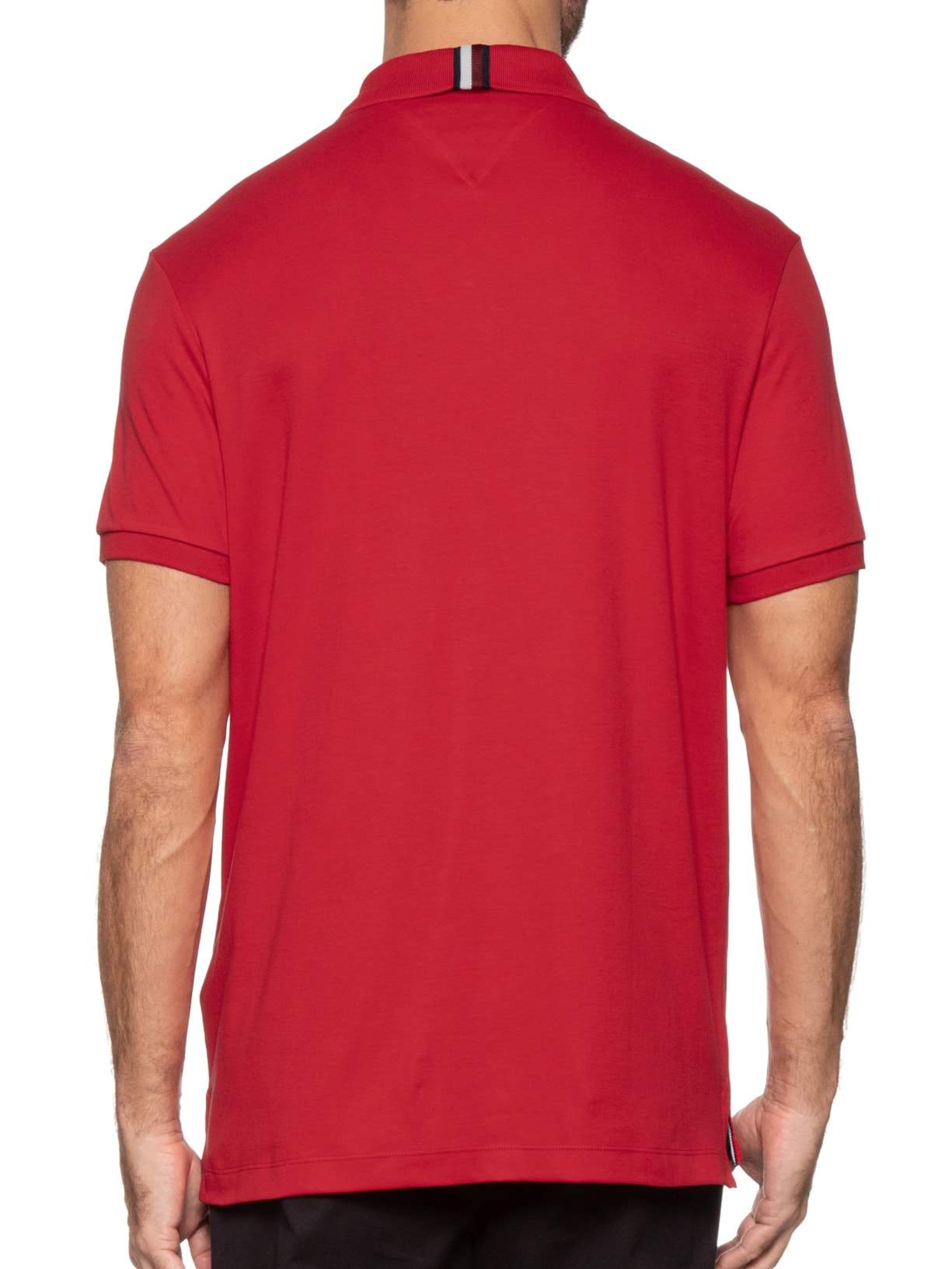 Polo Masculina Imd Interlock Reg Vermelho Tommy Hilfiger