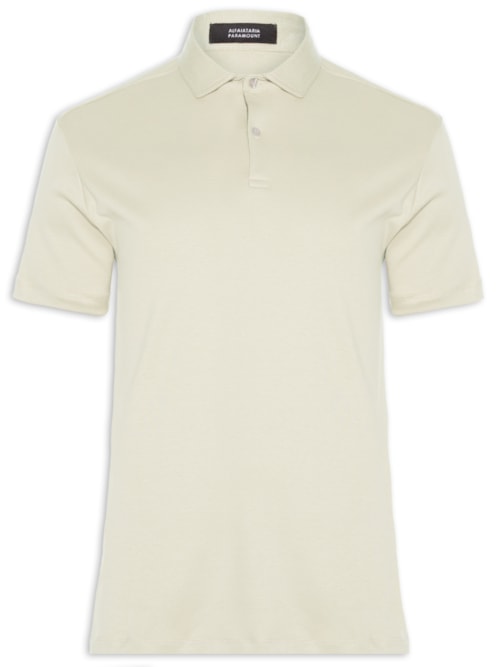 Polo Masculina Interlock 40 Pima Touch Manga Curta - Bege