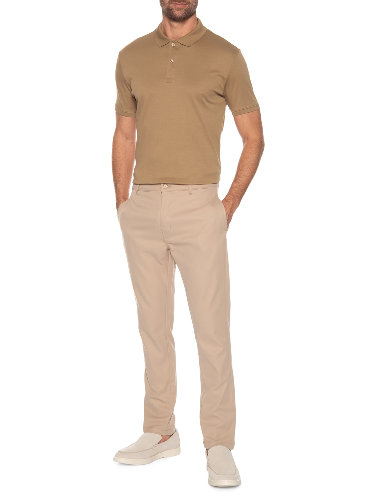 Polo Masculina Interlock 44/1 Em Algodão Pima Laranja Ricardo Almeida