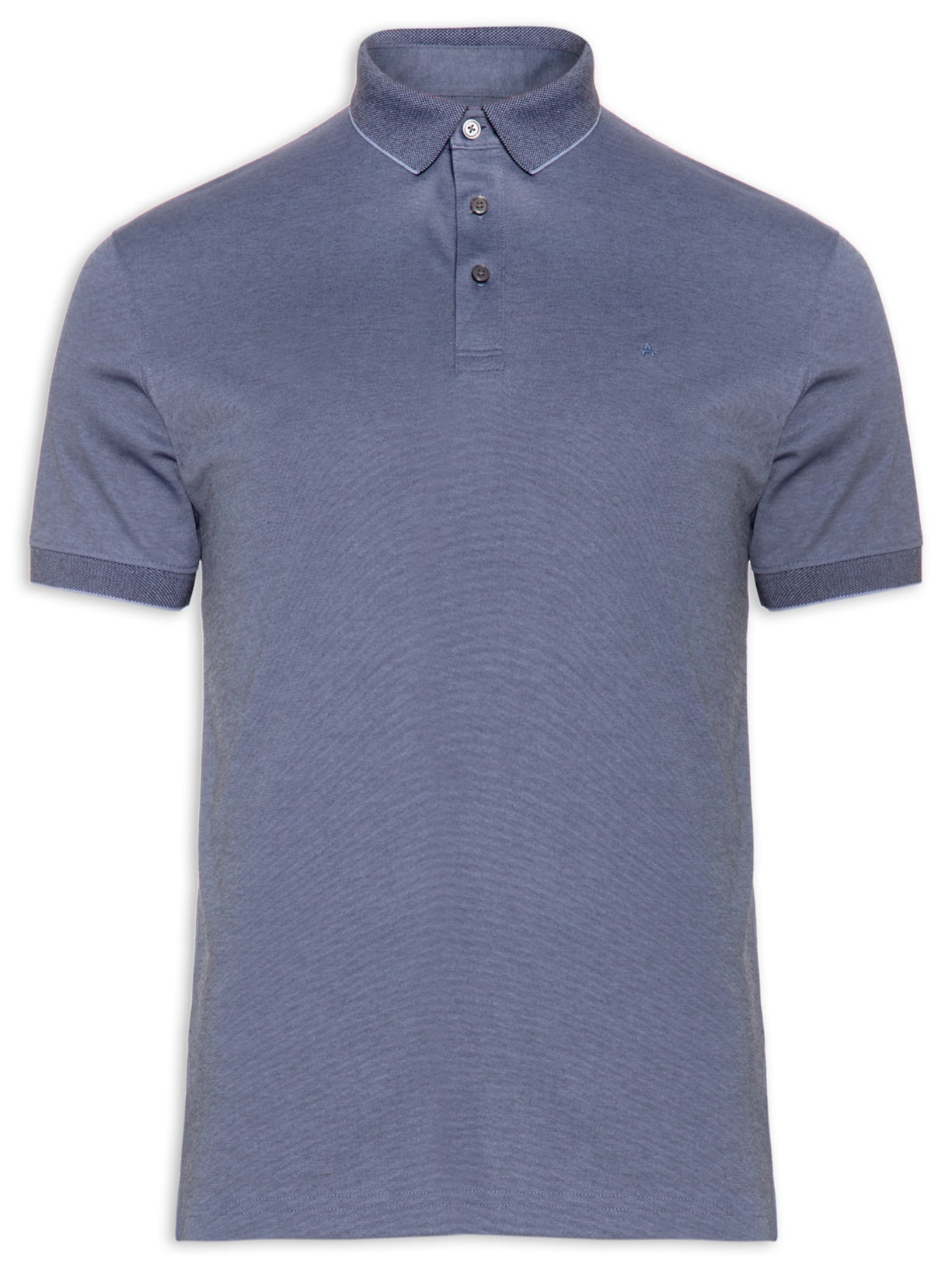 Polo Masculina Interlock Algodão Pima Tech - Azul