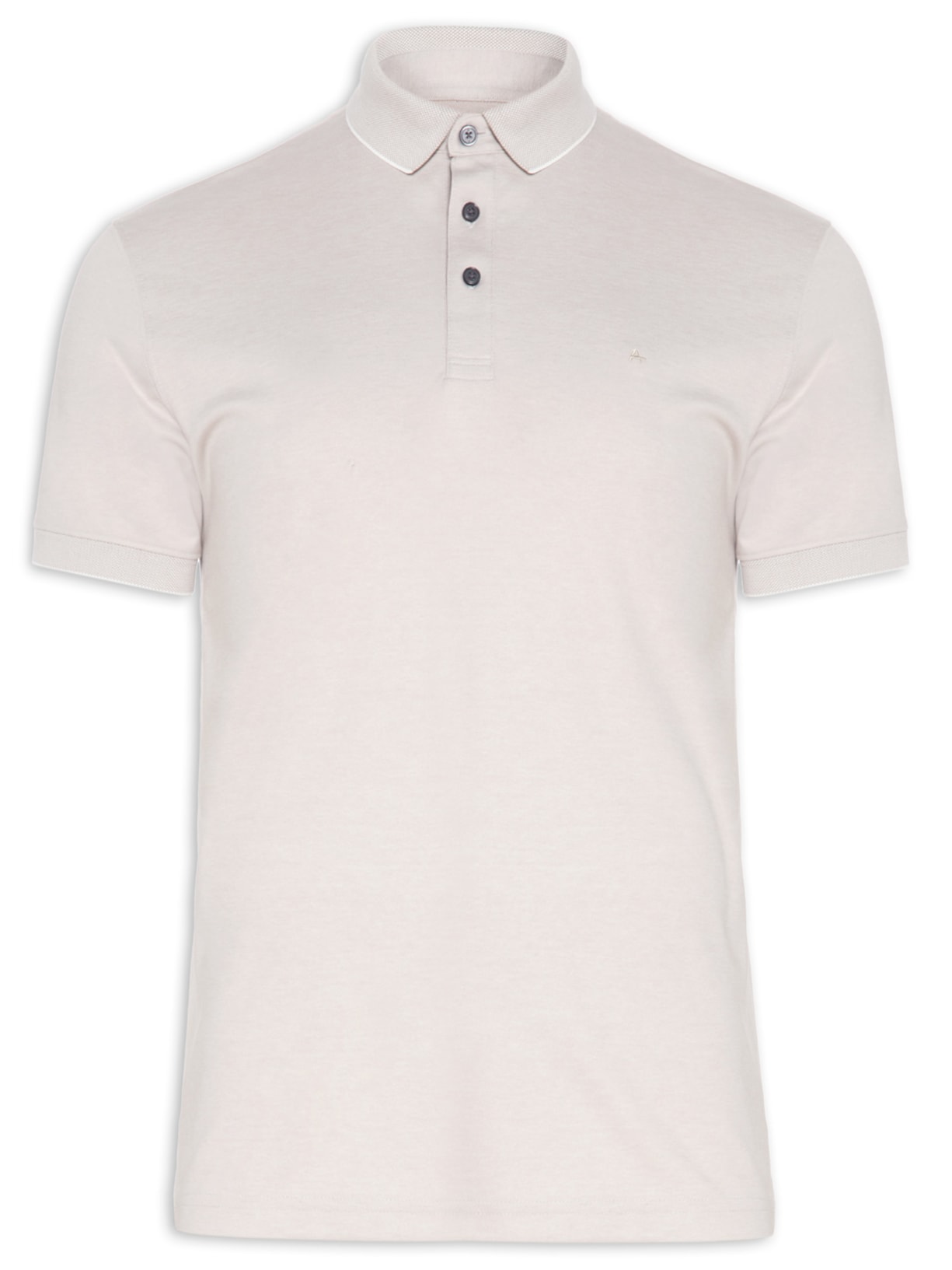 Polo Masculina Interlock Algodão Pima Tech - Bege