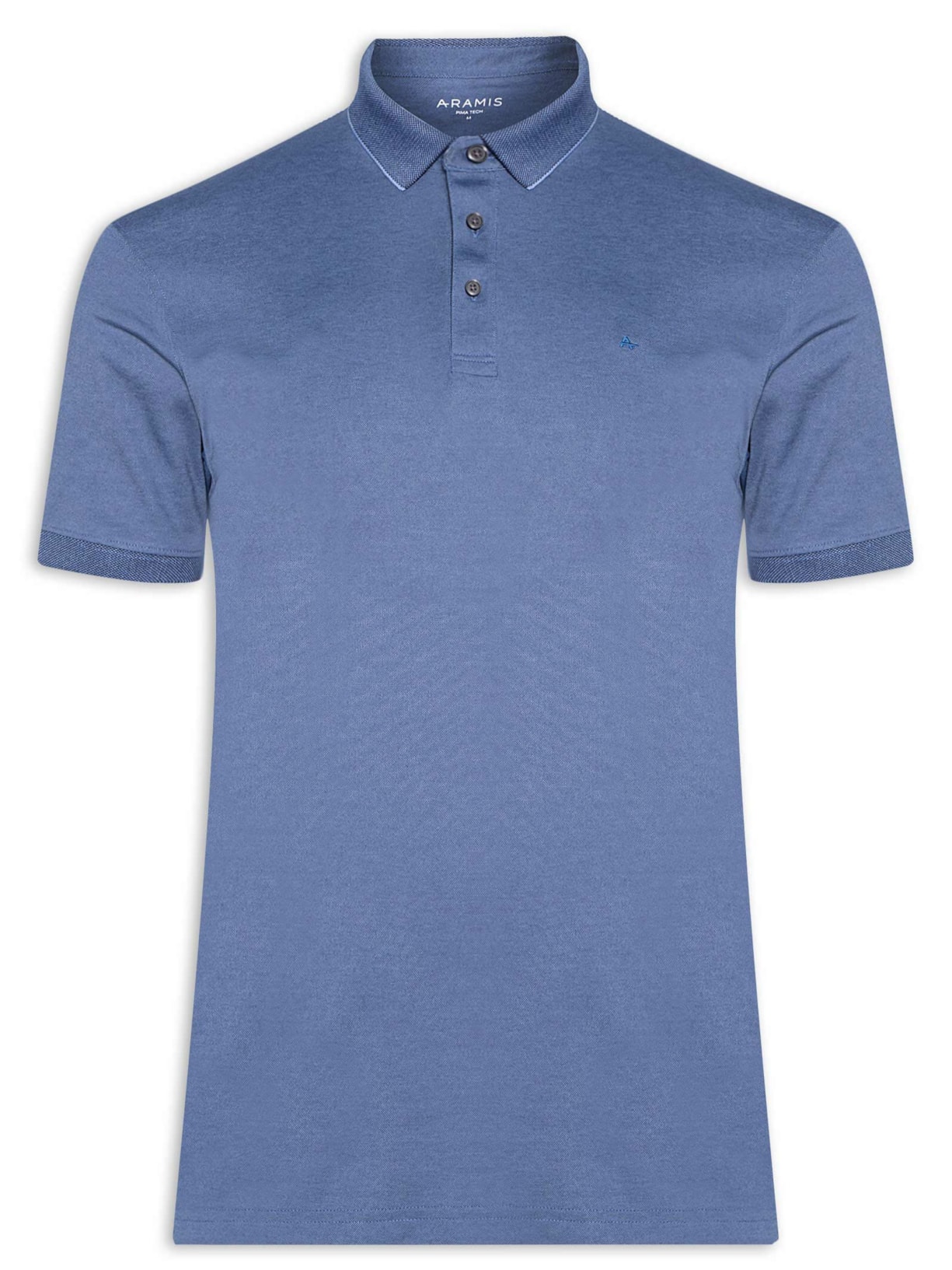 Polo Masculina Interlock Algodão Pima Tech (PA) - Azul