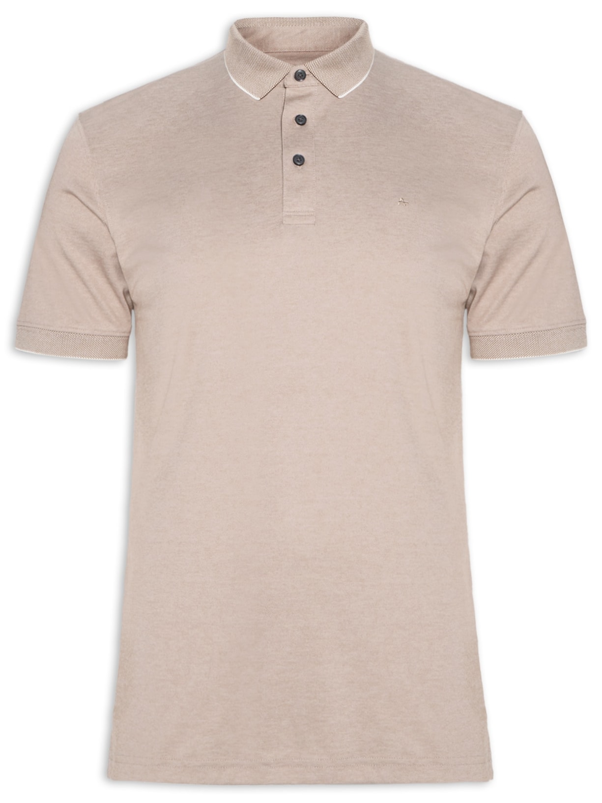 Polo Masculina Interlock Algodão Pima Tech (PA) - Bege