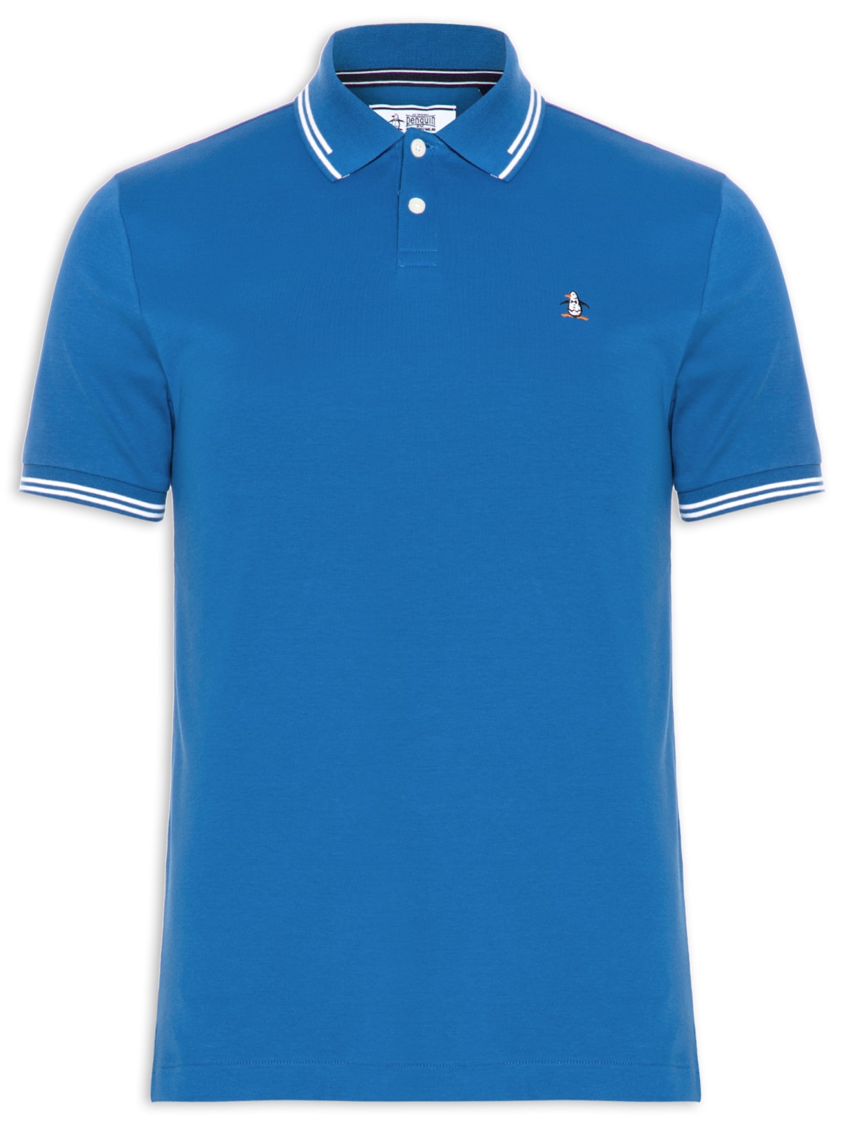 Polo Masculina Interlock - Azul