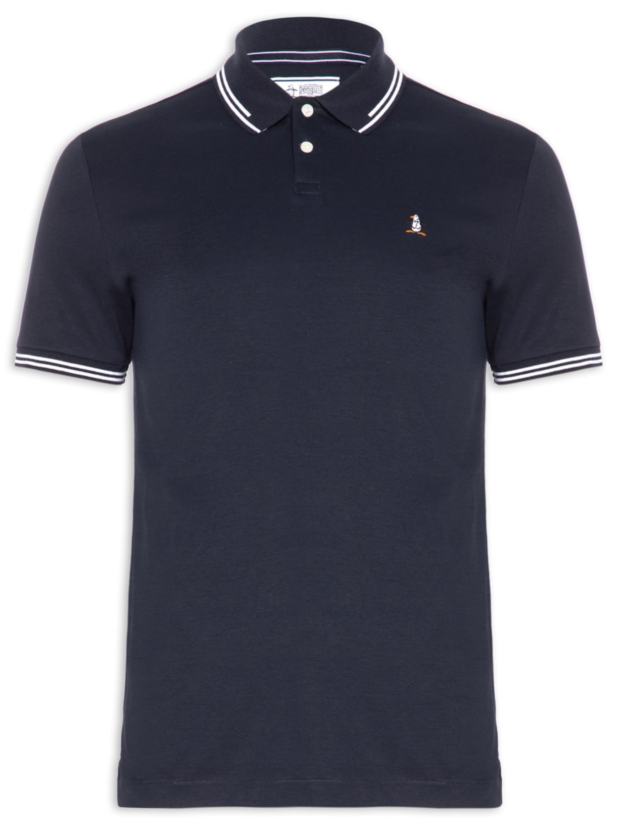 Polo Masculina Interlock Azul Original Penguin