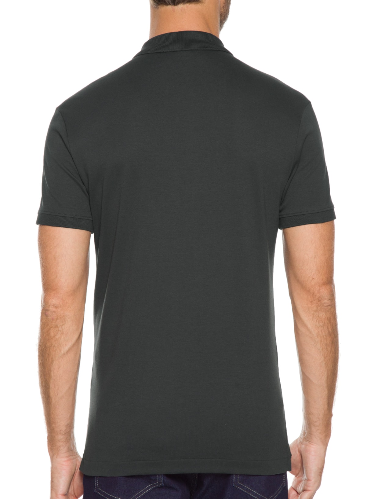 Polo Masculina Interlock em Algodão Pima Cinza Ricardo Almeida