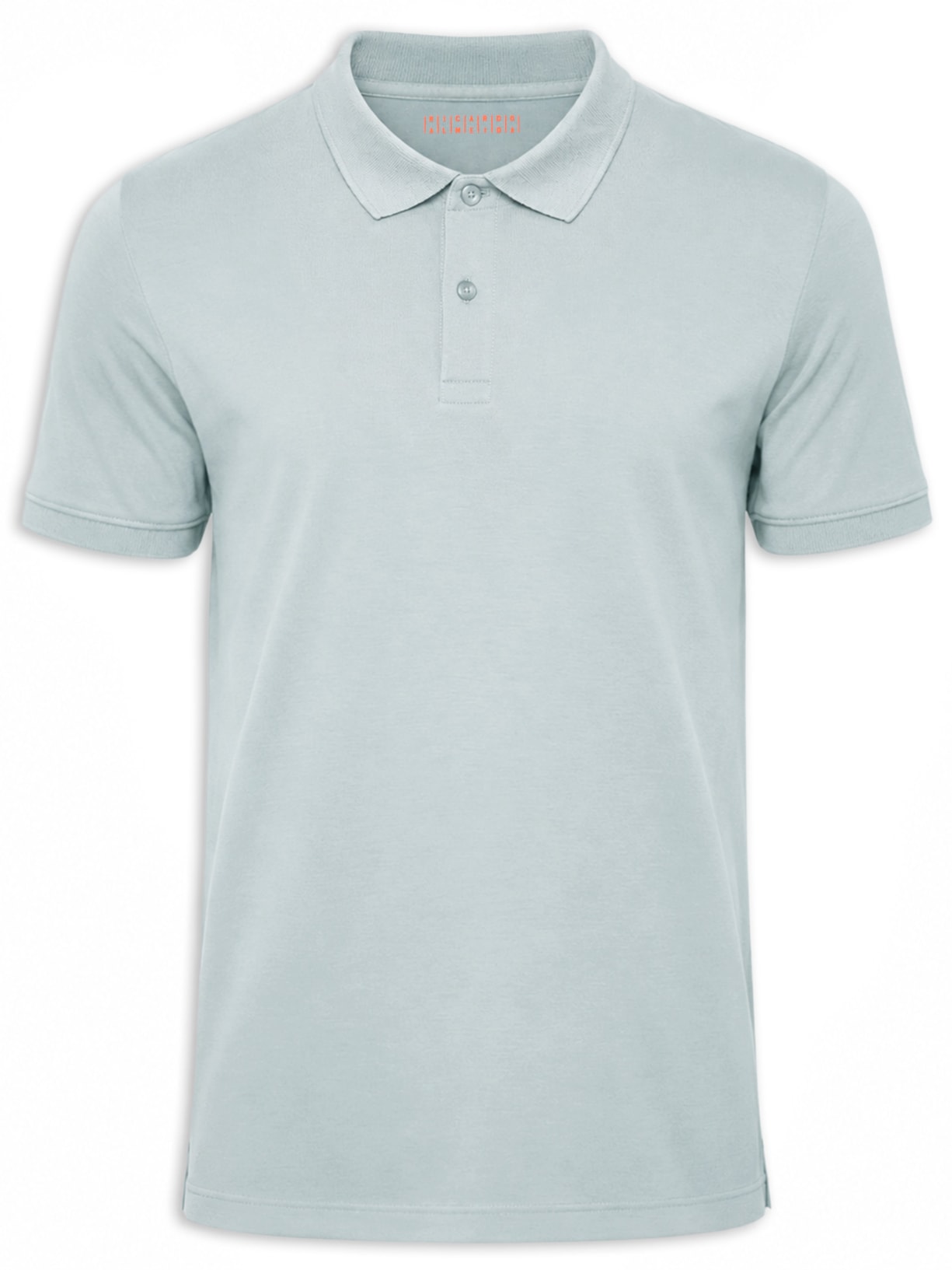 Polo Masculina Interlock Em Algodão Pima - Cinza