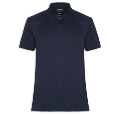 Polo Masculina Interlock Em Pima Cotton - Azul