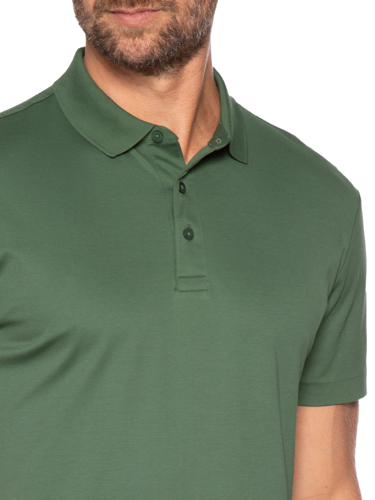 Polo Masculina Interlock Fio 140 Em Algodão Pima Verde Ricardo Almeida