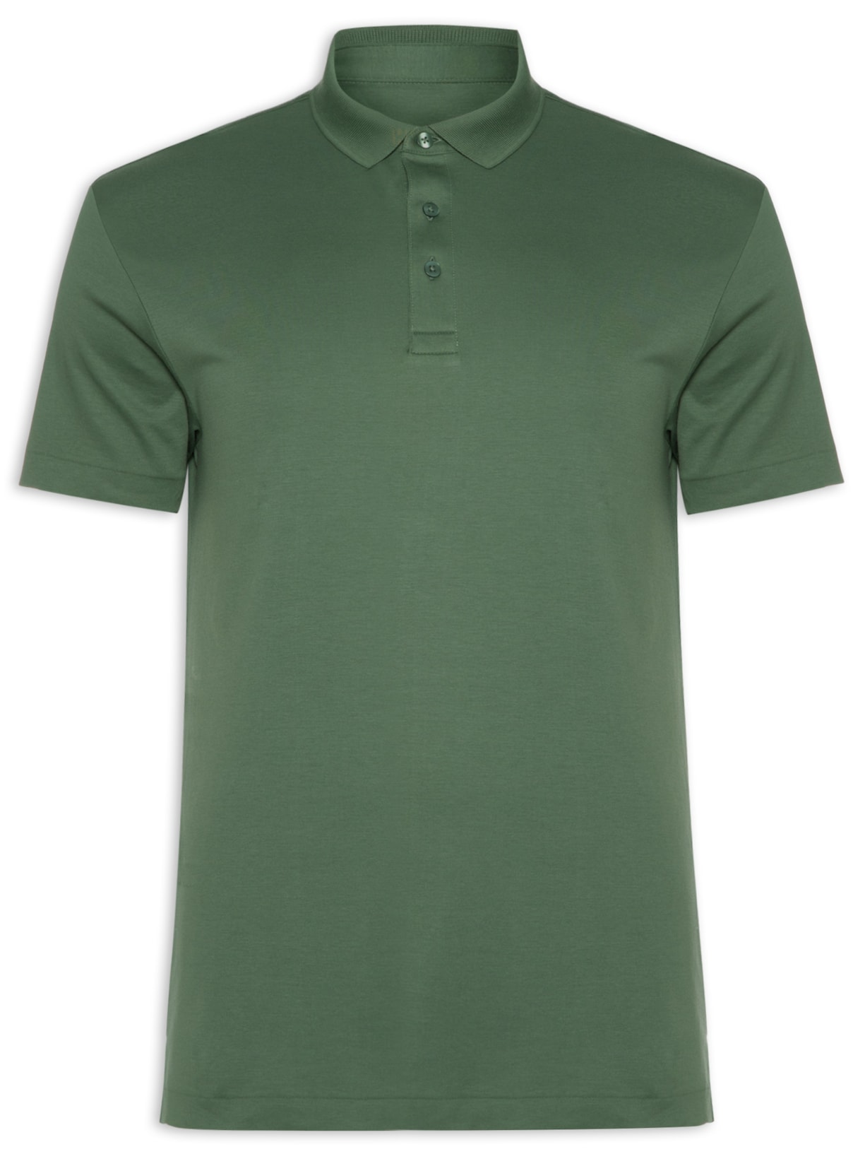 Polo Masculina Interlock Fio 140 Em Algodão Pima - Verde