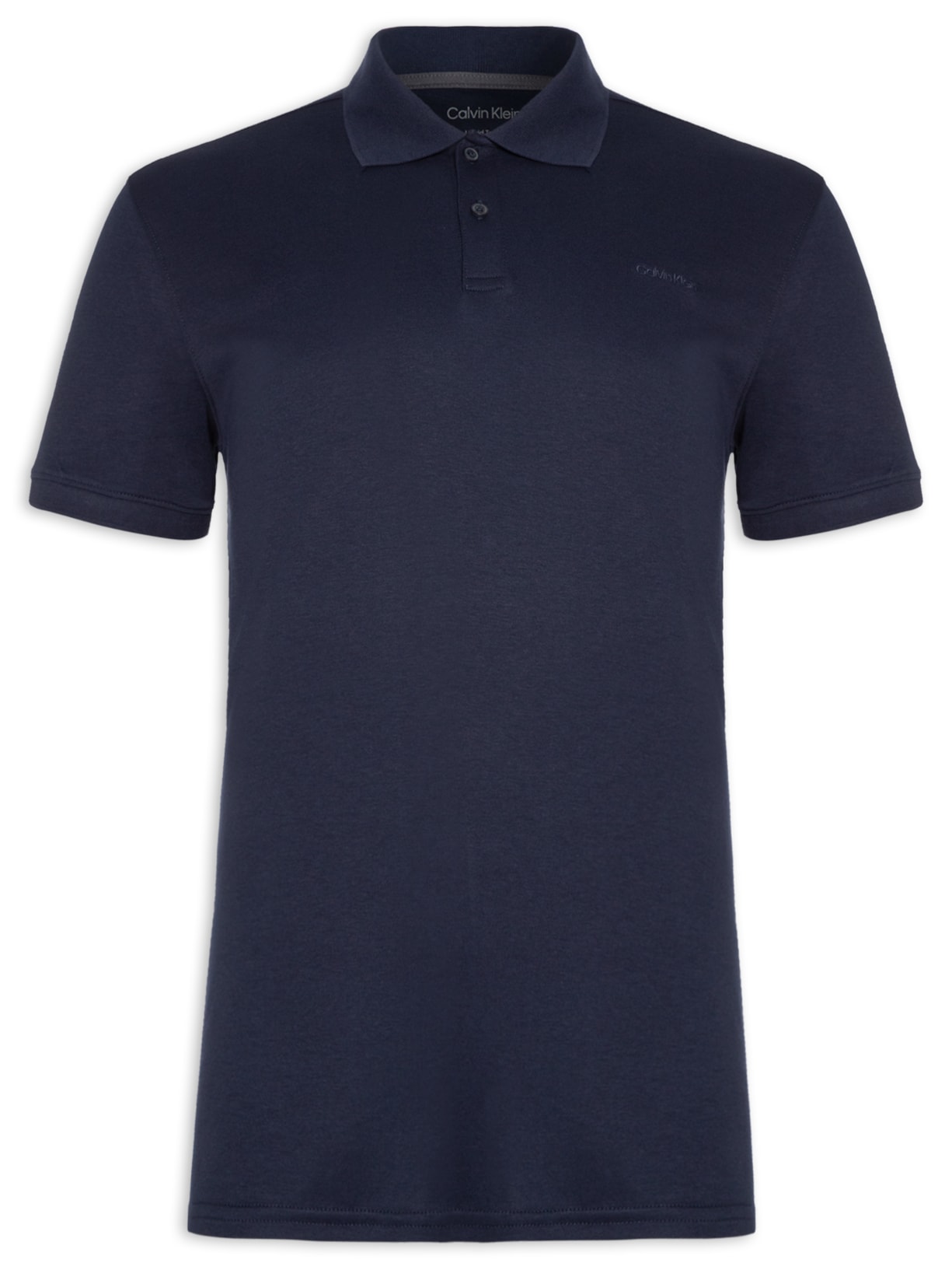 Polo Masculina Interlock Liquid Touch - Azul