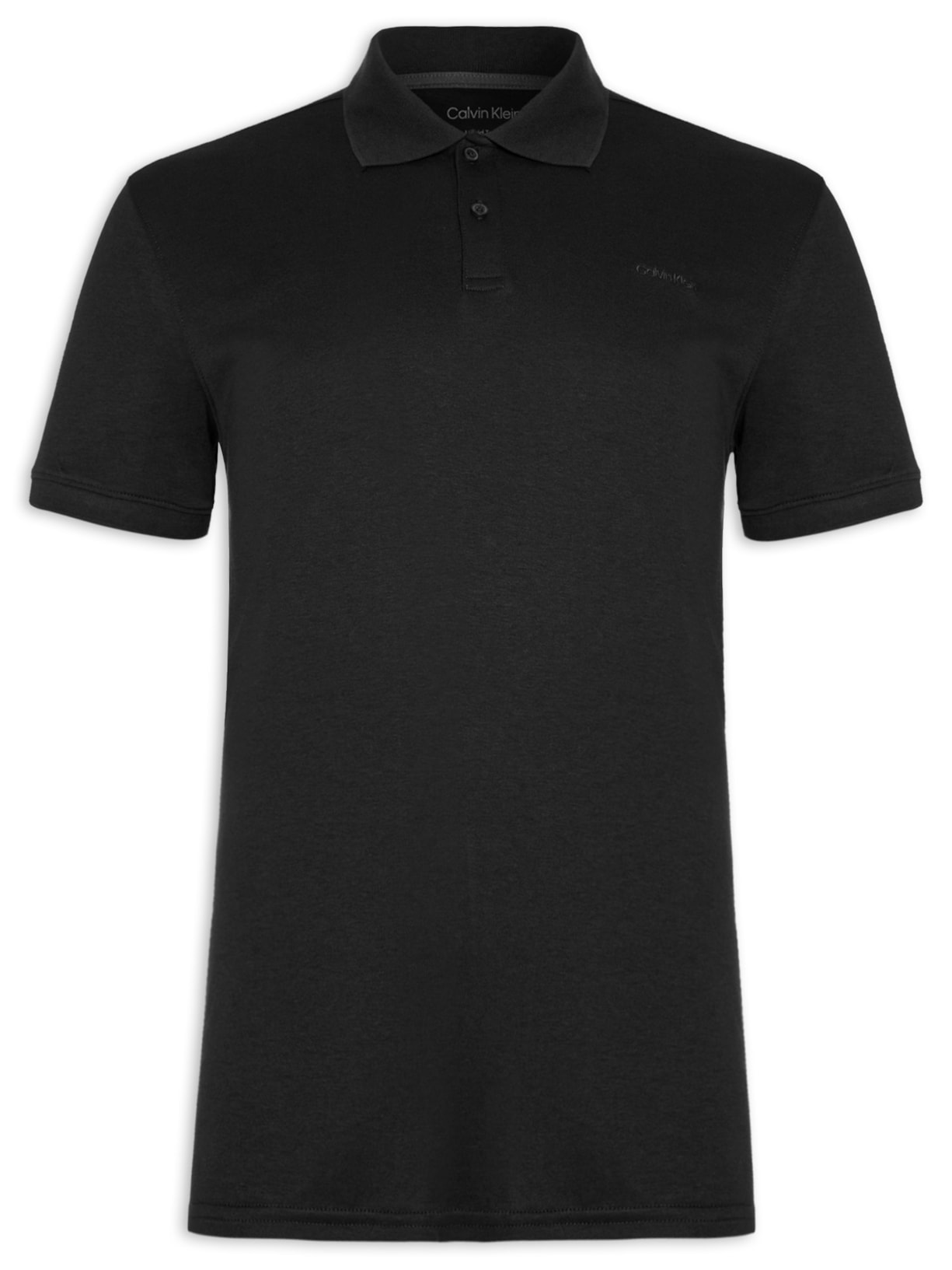 Polo Masculina Interlock Liquid Touch - Preto