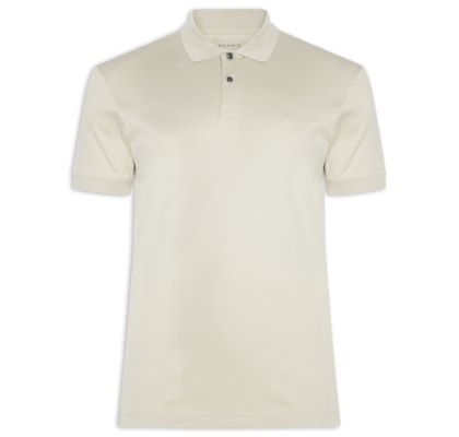 Polo Masculina Interlock Pima - Bege