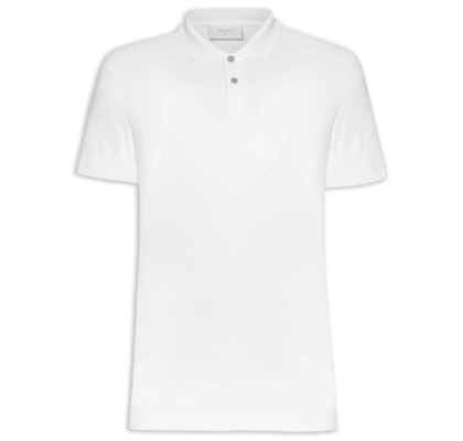 Polo Masculina Interlock Pima - Branco