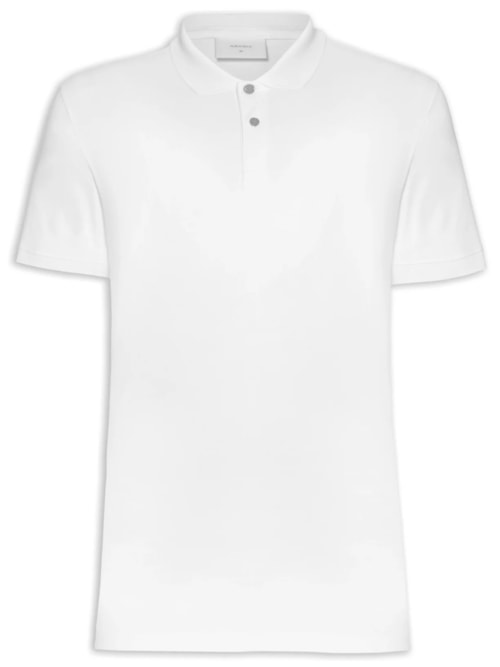 Polo Masculina Interlock Pima - Branco