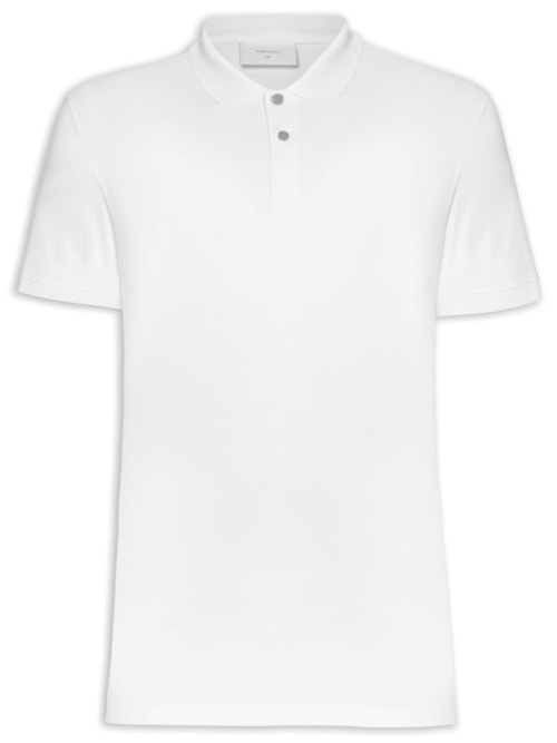 Polo Masculina Interlock Pima - Branco