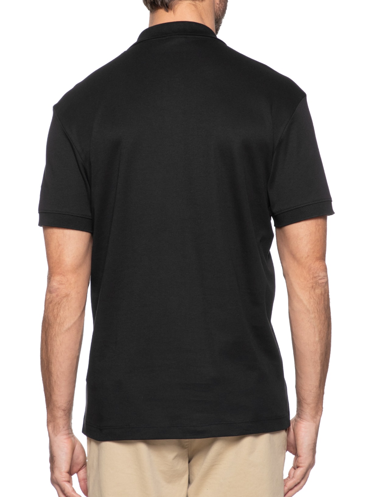 Polo Masculina Interlock Pima Preto Aramis