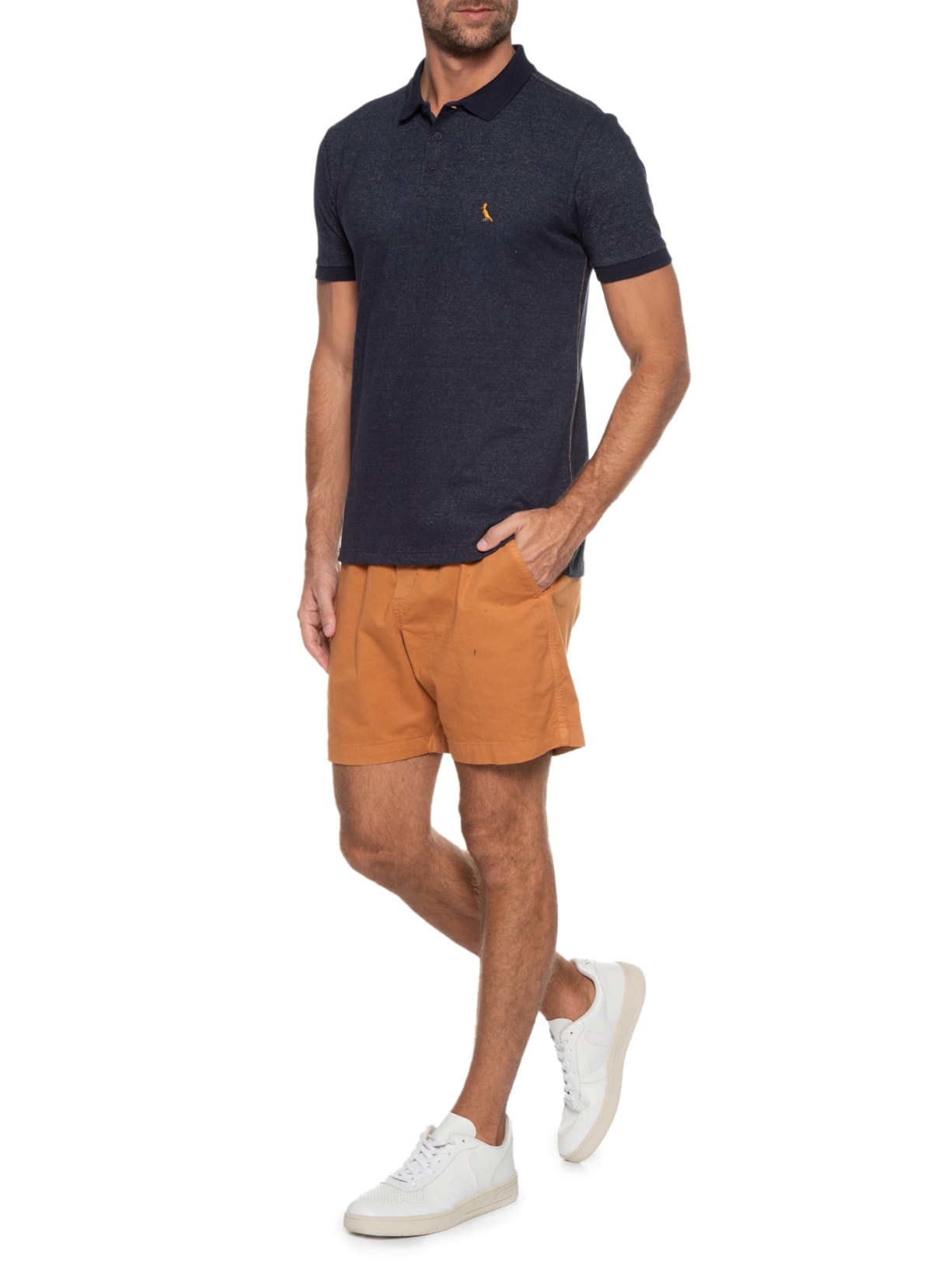 Polo Masculina Jazz Denim Azul Reserva