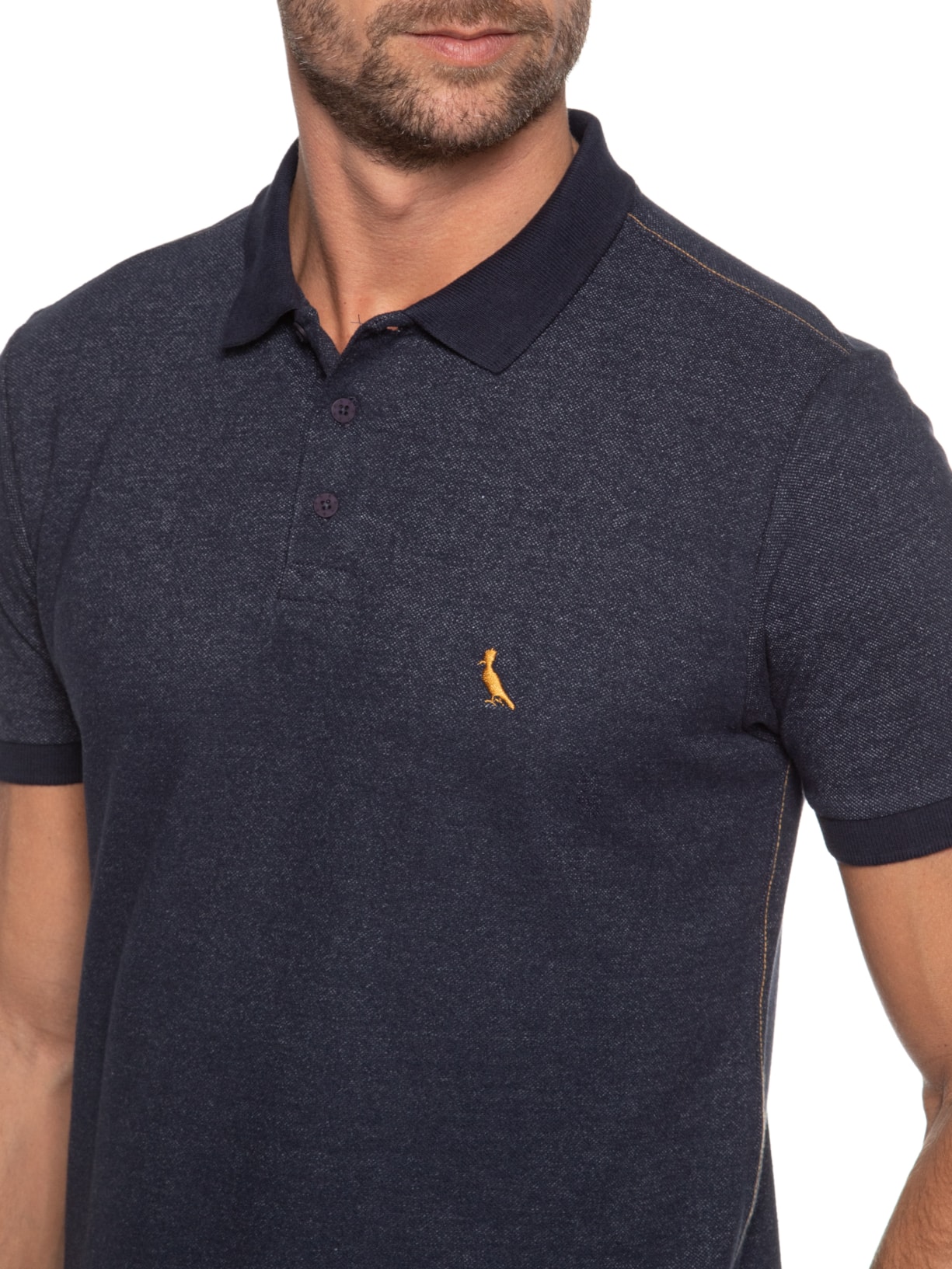 Polo Masculina Jazz Denim Azul Reserva